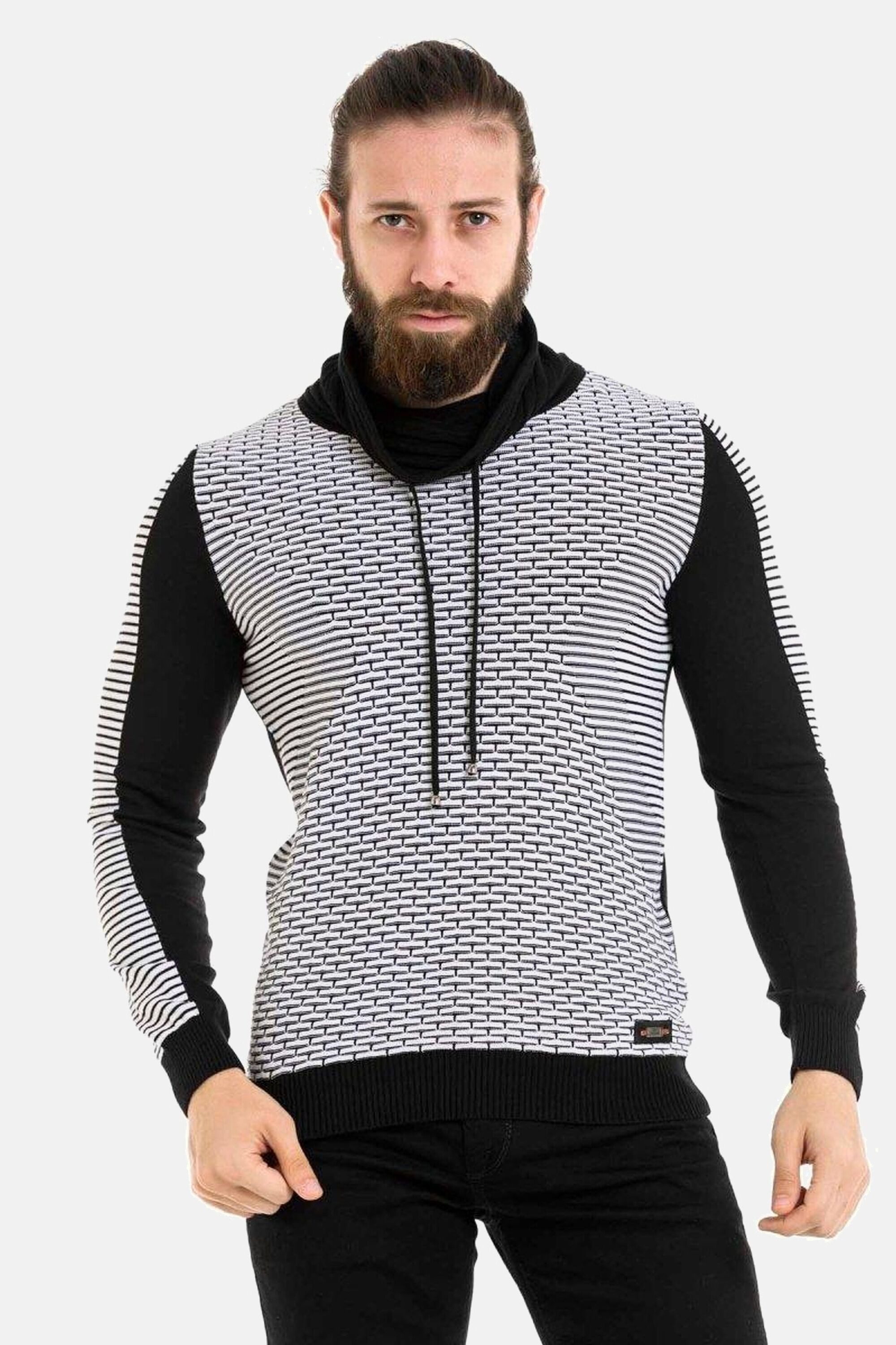 Cipo & Baxx Rundhalspullover Pullover (1-tlg) im modernen Look, CP264