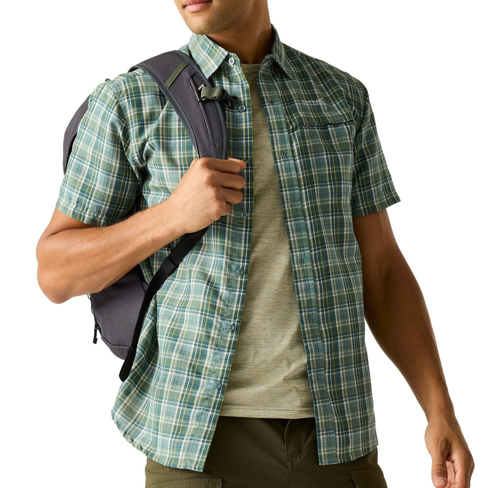 Regatta Funktionshemd Mindano Short Sleeve Shirt mit Brusttasche – Bild 4 von 5