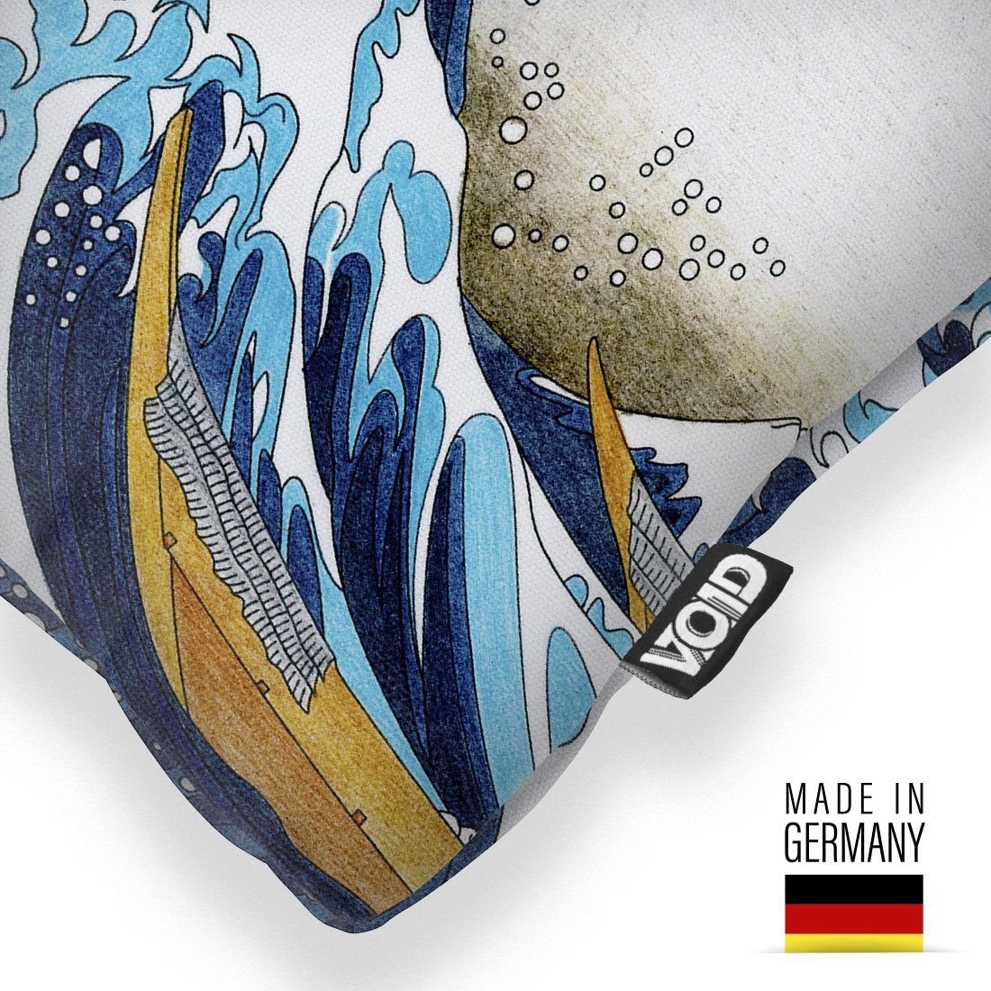 VOID Kissenbezug, (1 Stück), Hokusai Welle Kangawa Japan antikes japanisch Boot Meer welle sturm k