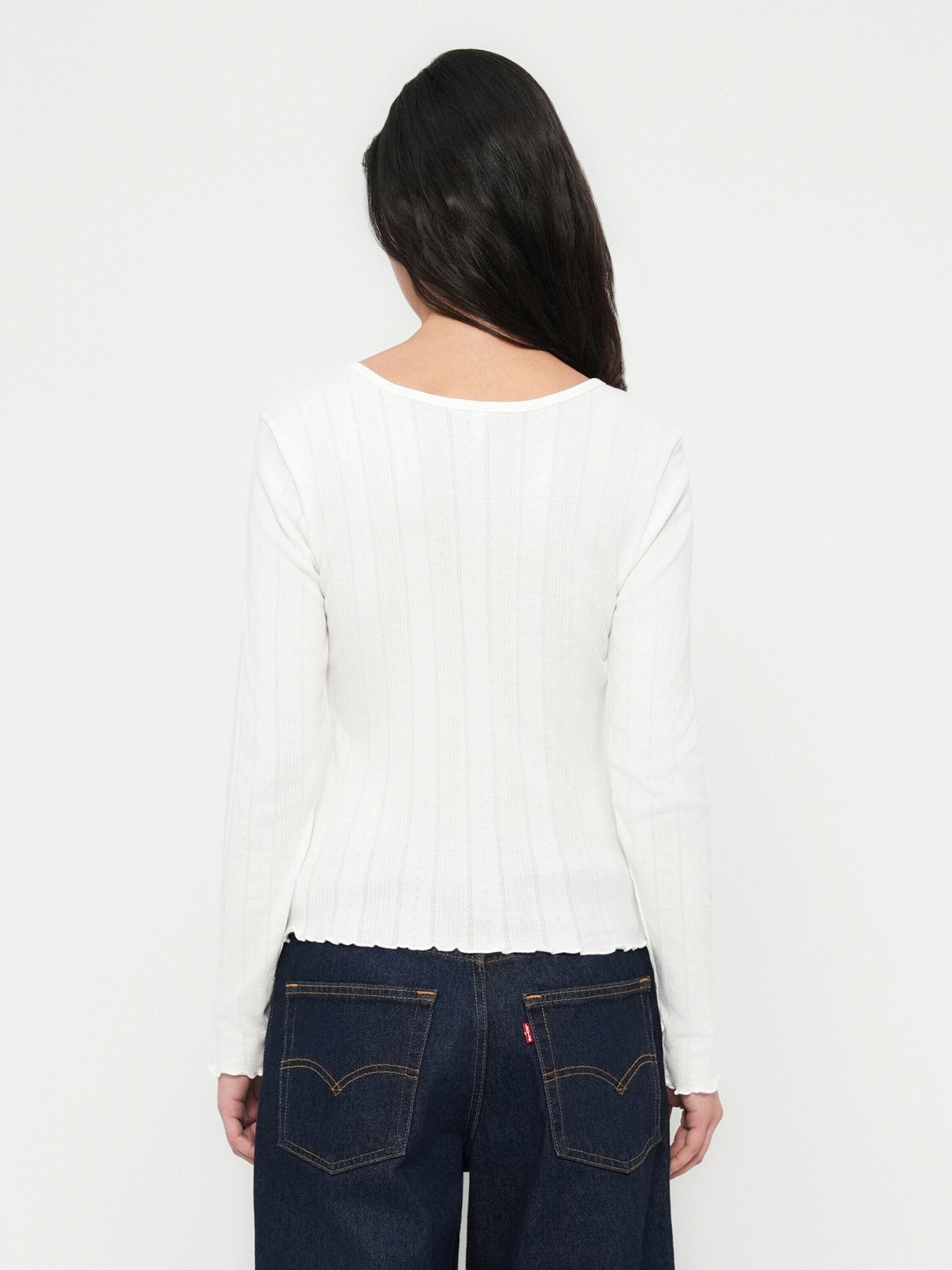 ONLY Langarmshirt ONLTENNA (1-tlg) Lochmuster