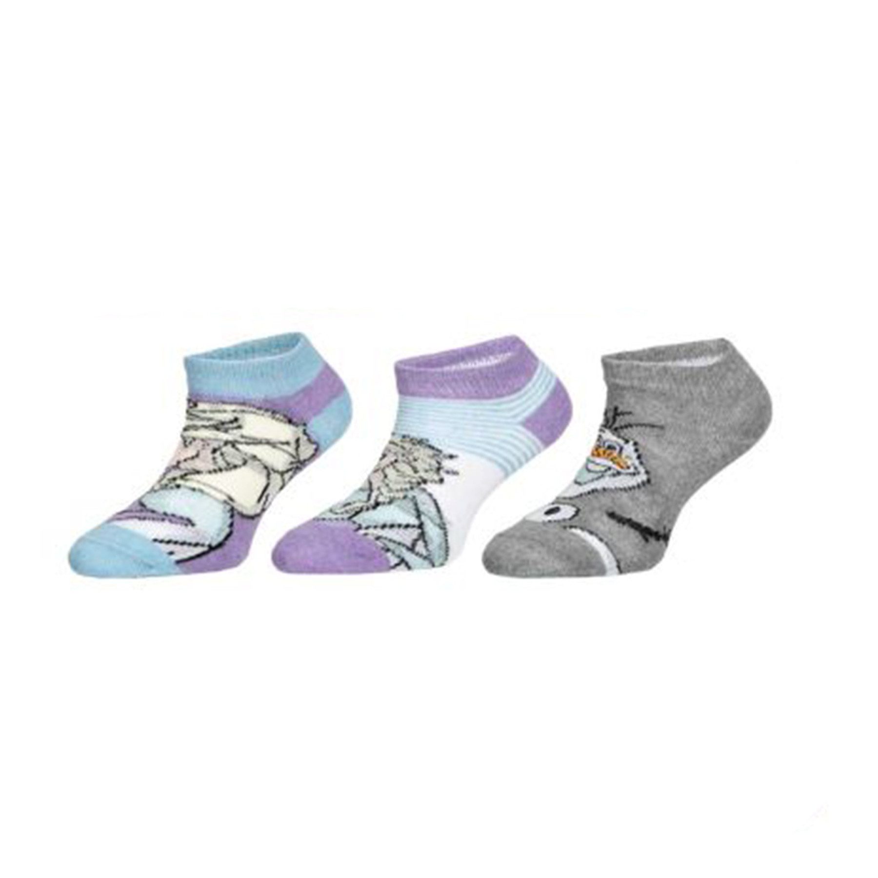 Sneakersocken Frozen 3er-Pack Sneaker Socken Mädchen Söckchen mit Elsa & Anna