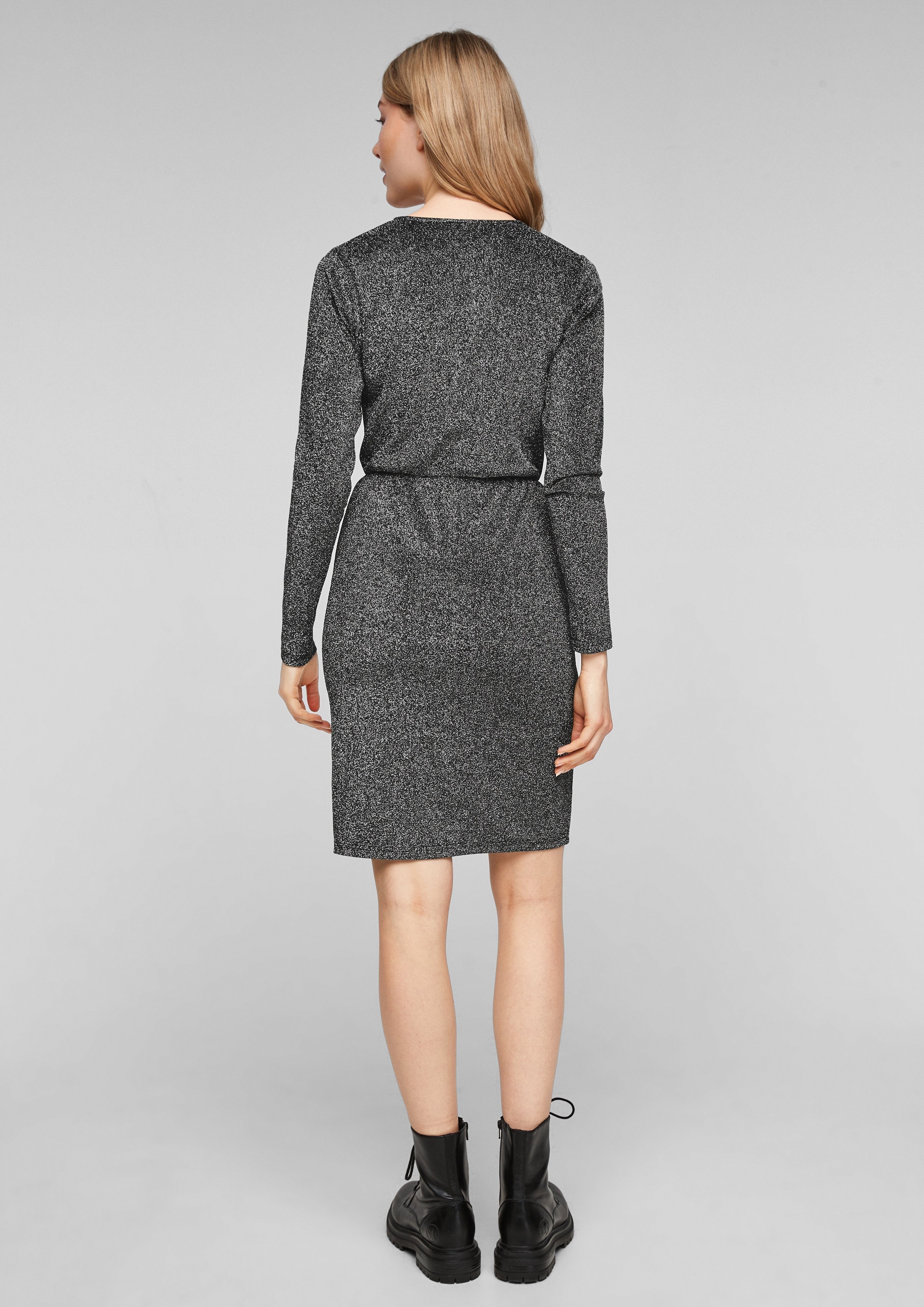 Damen Kleider Q/S by s.Oliver Minikleid Kleid Metallic