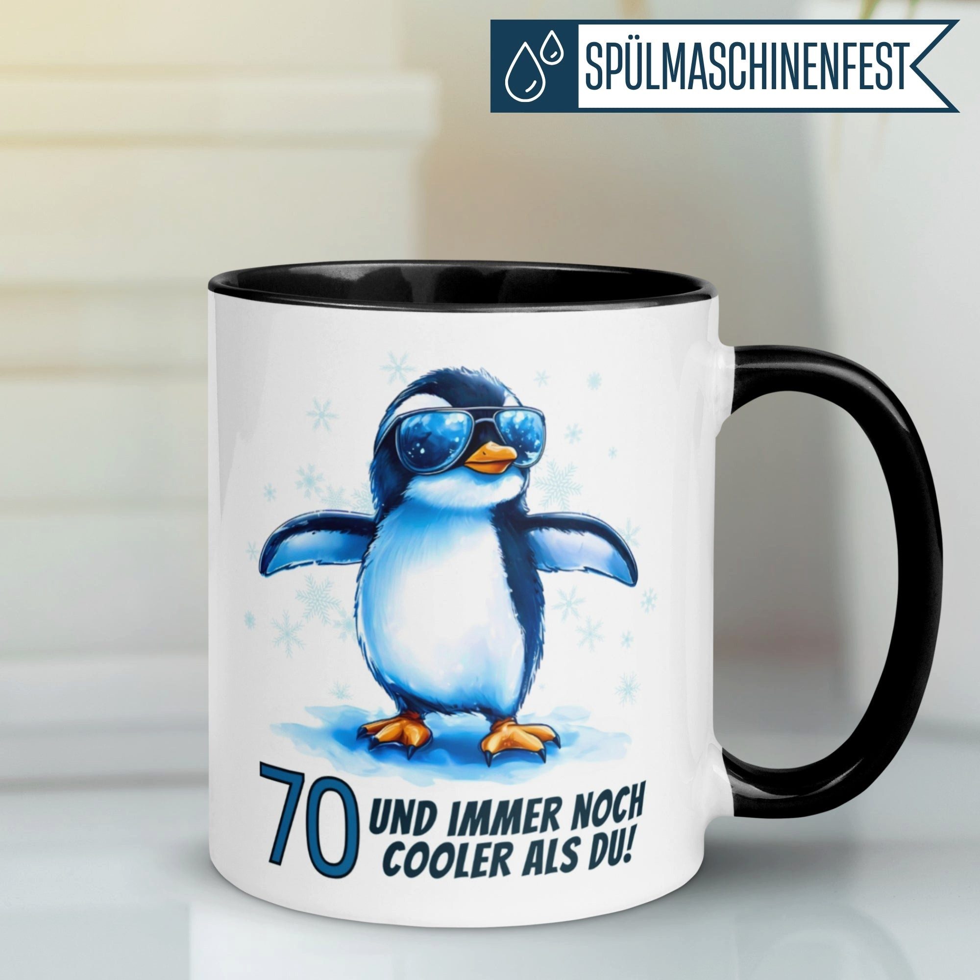 Momentals Tasse 70. Geburtstag Mann Frau – Cooler – Geburtstagsgeschenk Männer Frauen, Gratis Versand · Links-&Rechtshänder · Spülmaschinenfest