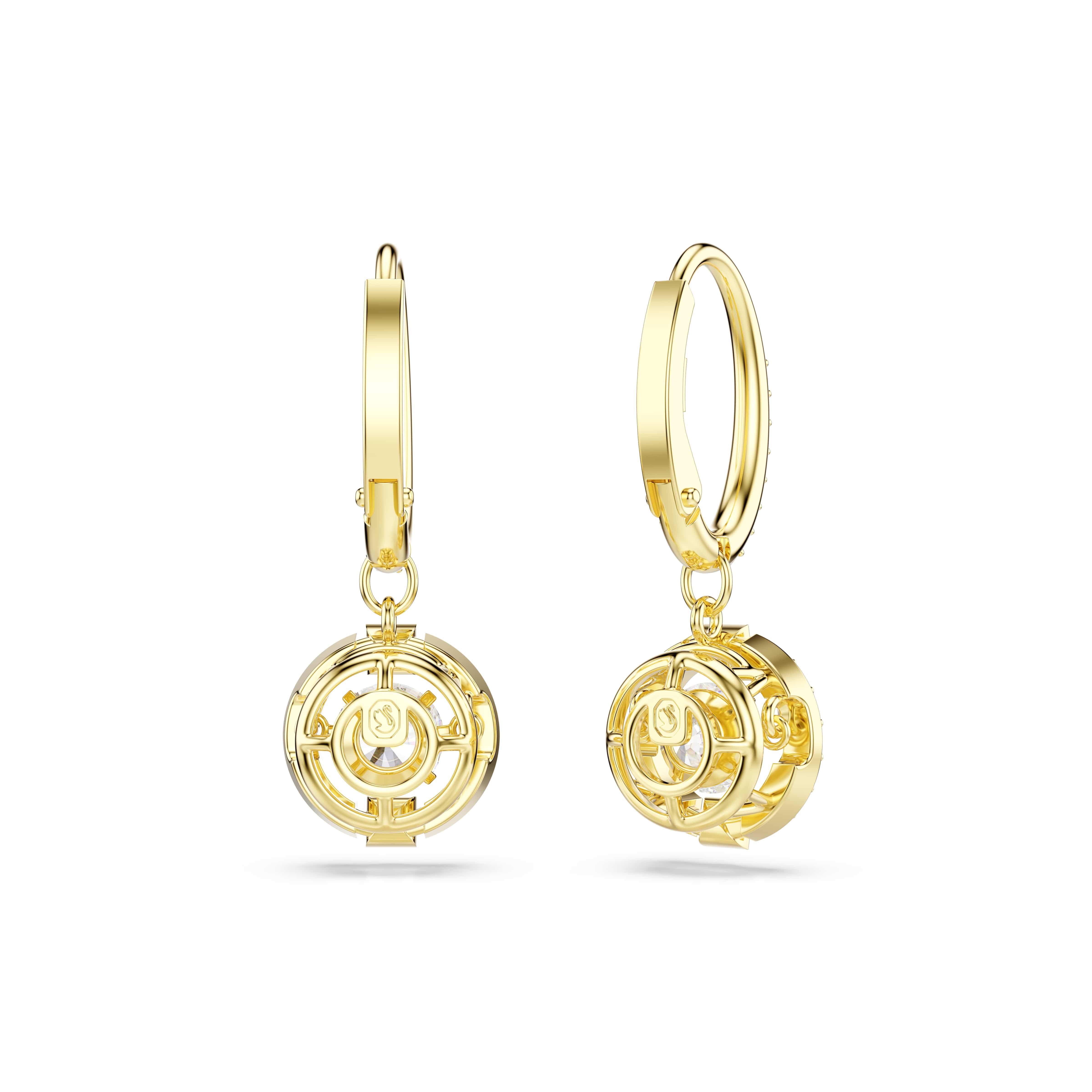 Swarovski Paar Creolen Schmuck Geschenk UNA Ohrringe, mit Swarovski® Kristall – Bild 2 von 5