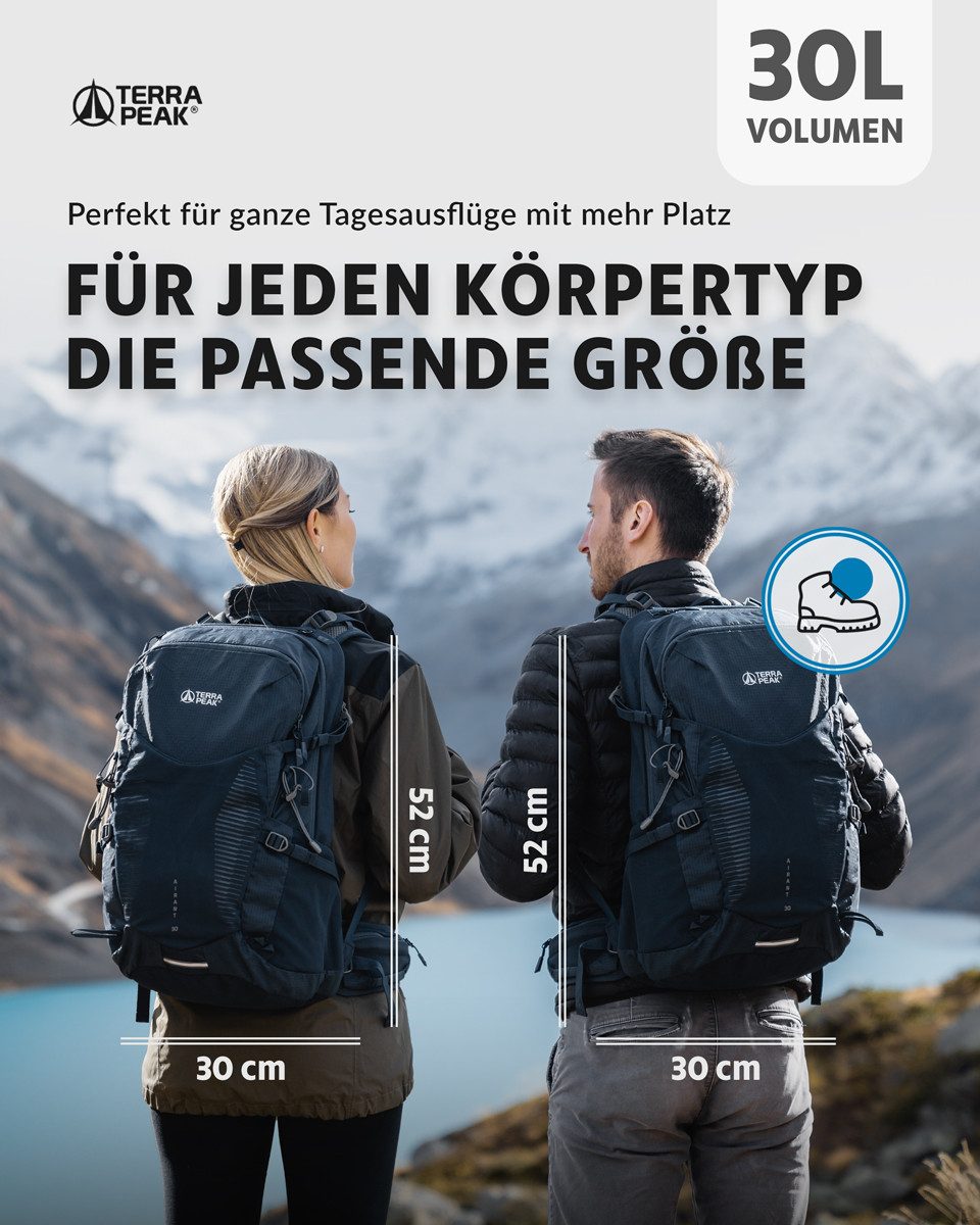 Terra Peak Wanderrucksack Airant 30, Rucksack klein mit belüftetem Netzrück günstig online kaufen
