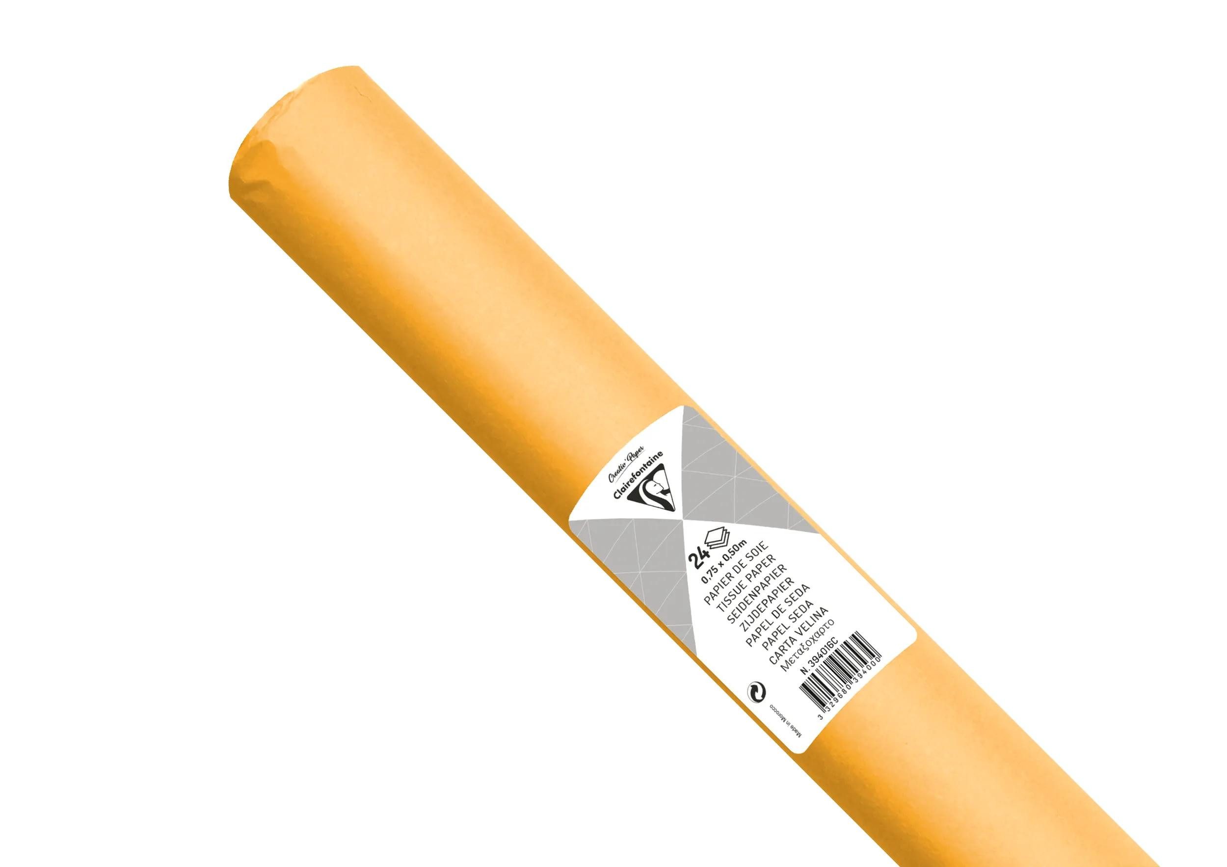 CLAIREFONTAINE Seidenpapier 5x Seidenpapier Rolle 24 Bogen 18g/m2 50x75cm 394016C, Seidenpapier