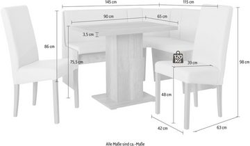 INOSIGN Eckbankgruppe Hamburg K, (Set, 4-tlg), (4-teilig)