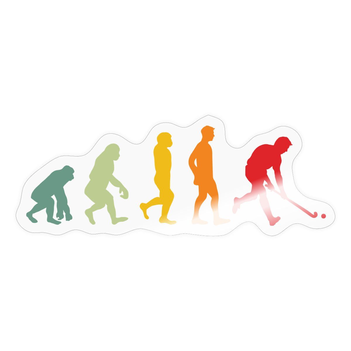 Spreadshirt Aufkleber Feldhockey Evolution Sticker Aufkleber