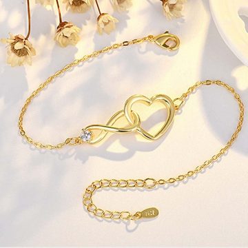 FIDDY Charm-Armband Hohlraum-Unendlichkeits-Herzarmband, Zirkonia-Armband (1-tlg), Bezauberndes Geschenk für Frauen, perfekt für besondere Anlässe