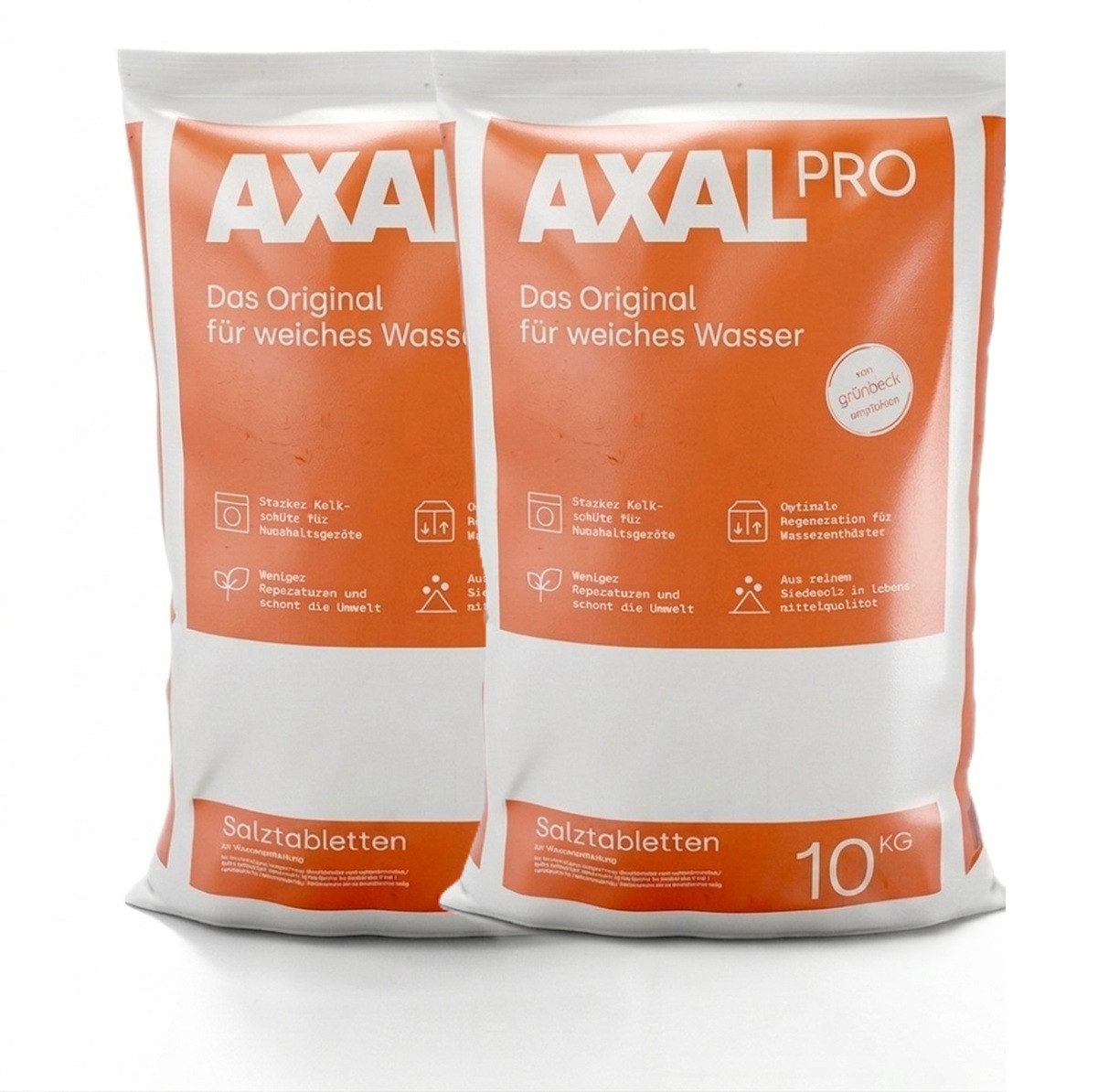 K+S Minerals+Agriculture GmbH AXAL PRO Salztabletten 2x 10 kg – Hochreines Siede- & Regeneriersalz Regeneriersalz