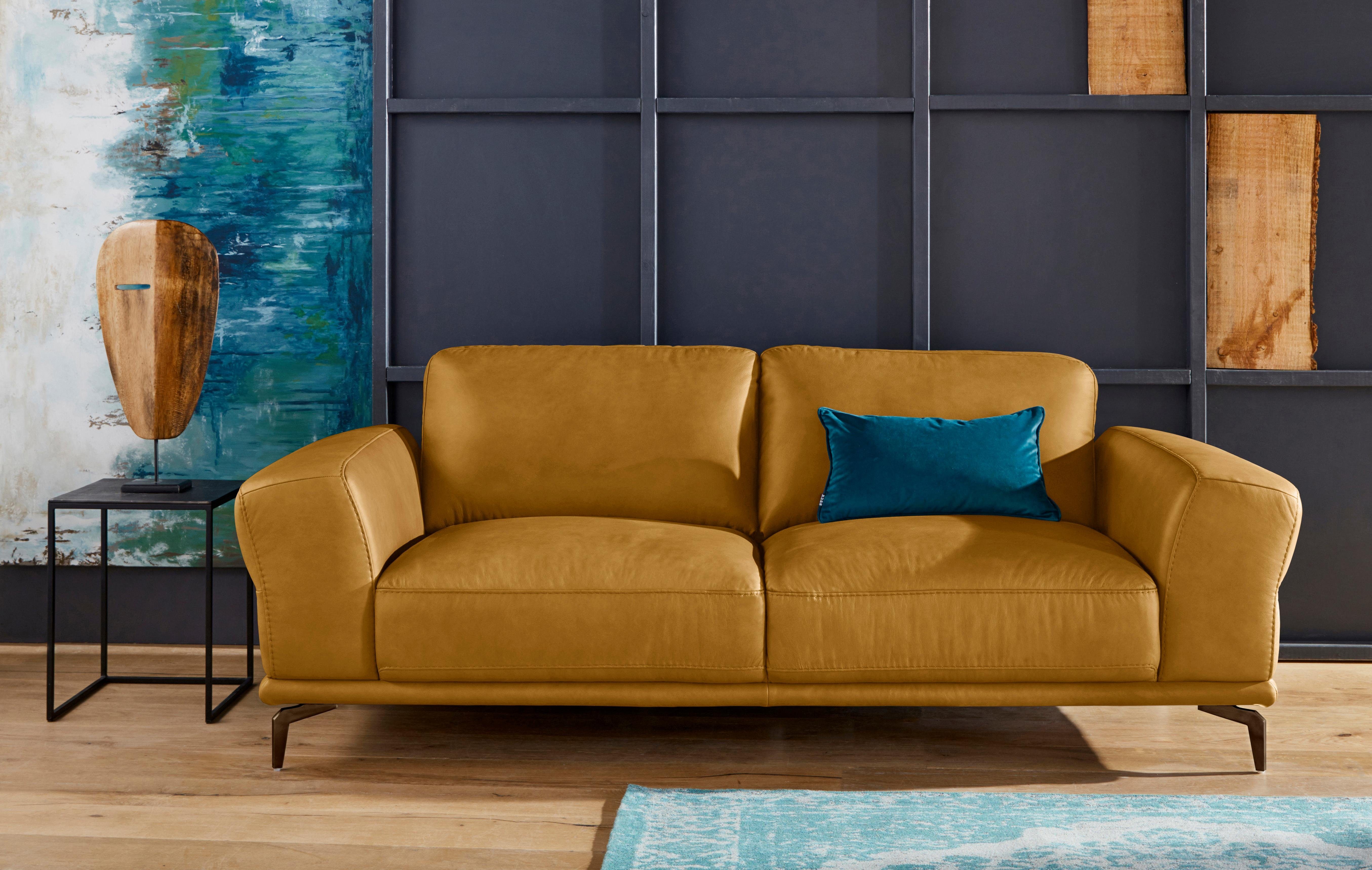 W.SCHILLIG 2,5-Sitzer montanaa Designsofa mit erstklassigem Sitzkomfort, Federkern, mit Metallfüßen in Bronze pulverbeschichtet, Breite 212 cm