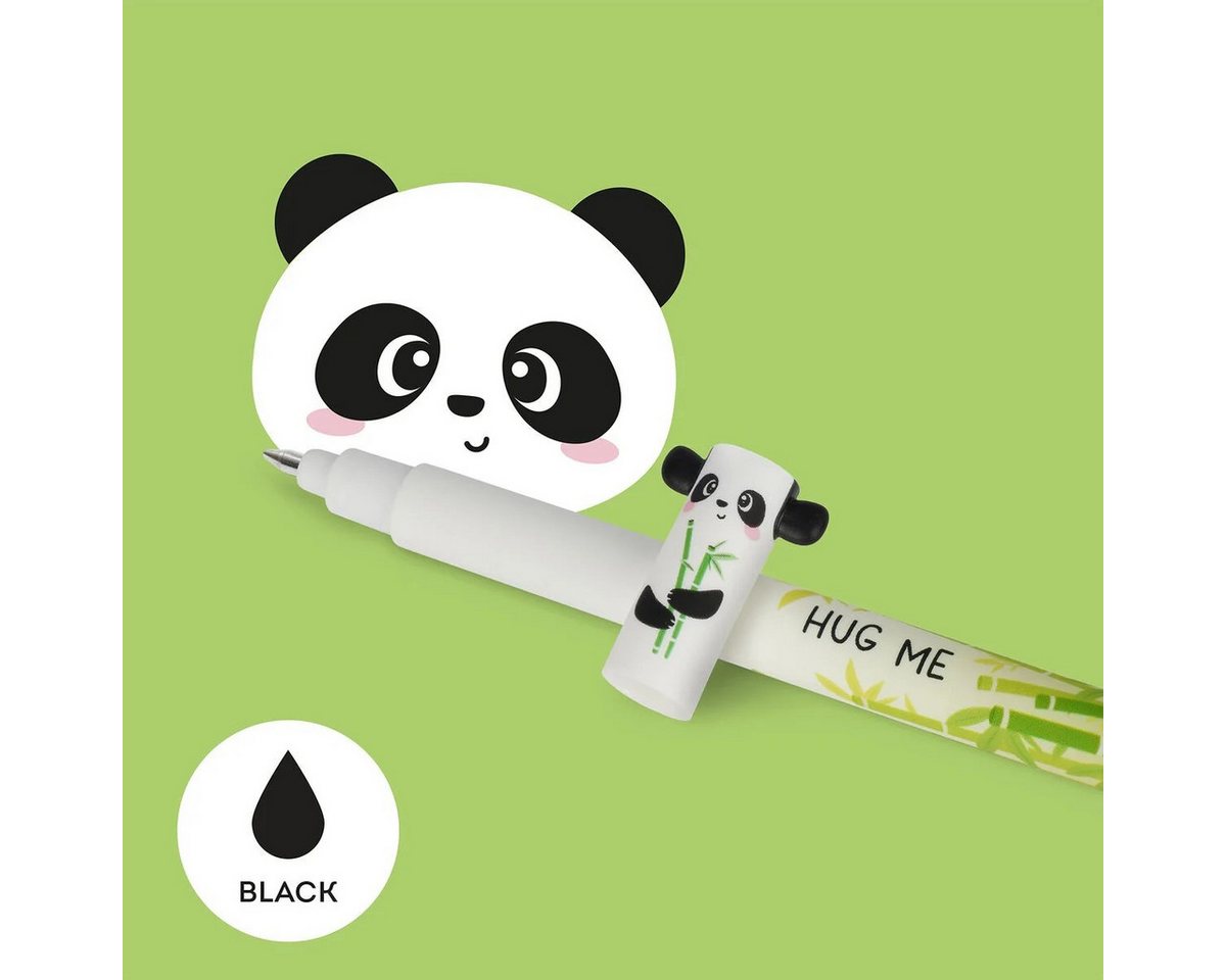 Thumbnail - Legami Gelroller Erasable Gel Pen Panda 15 cm weiß/schwarz