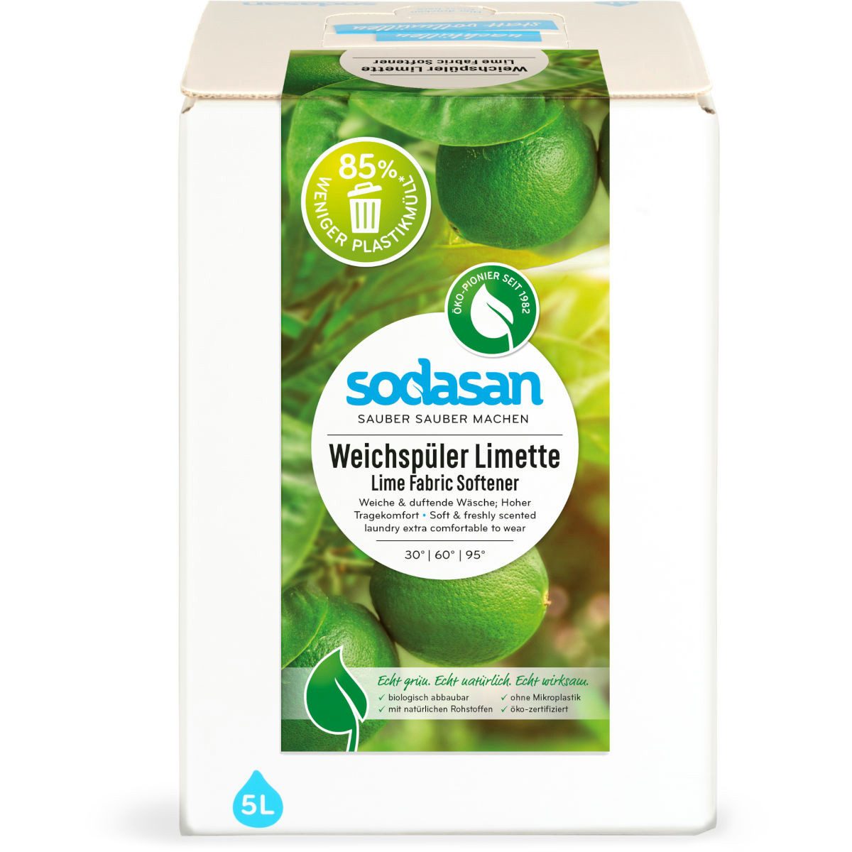 Sodasan SODASAN Weichspüler Limette 5 Liter Weichspüler