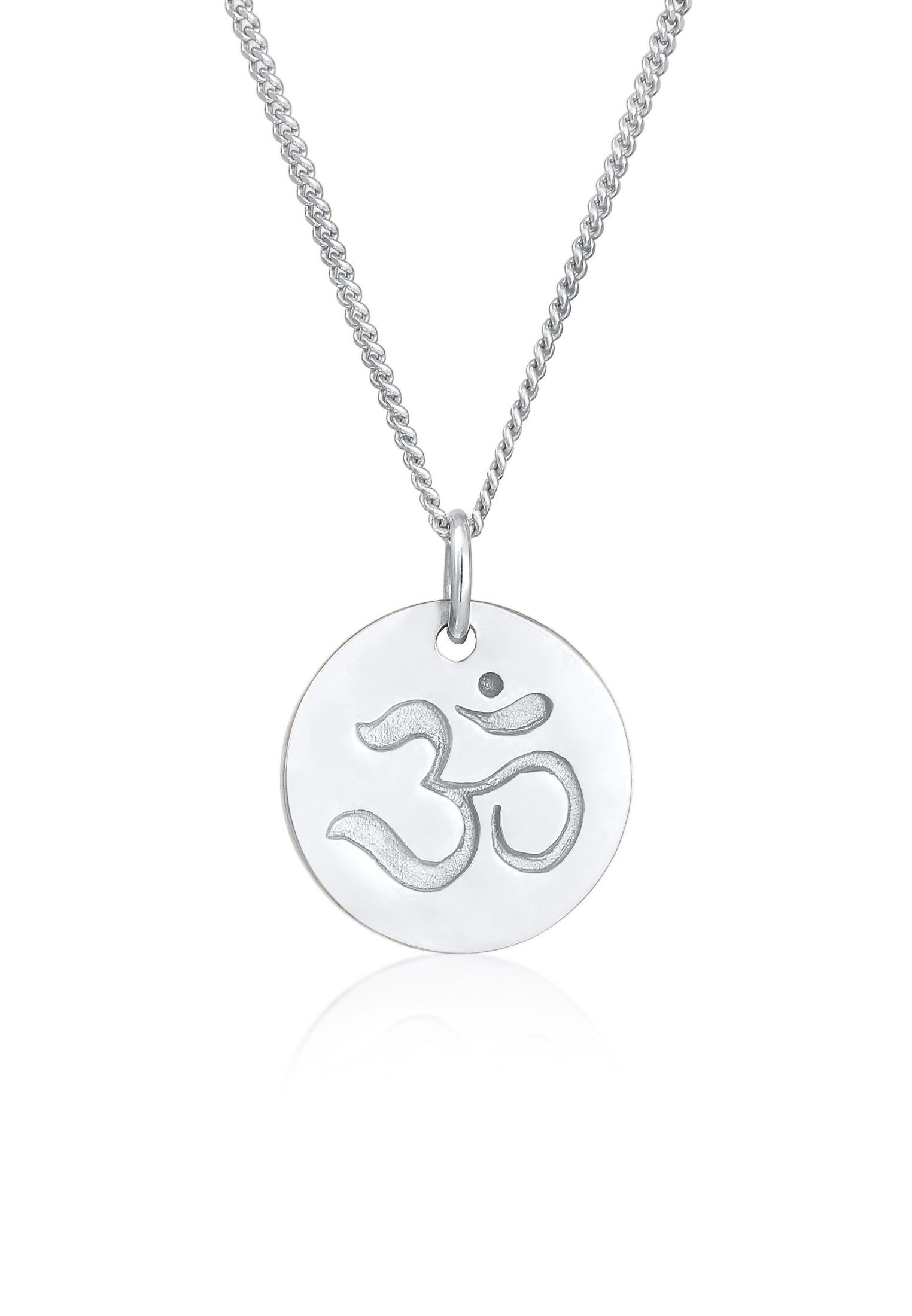 Symbol Kette Yoga Om mit Elli Mantra Silber, 925 Om Anhänger