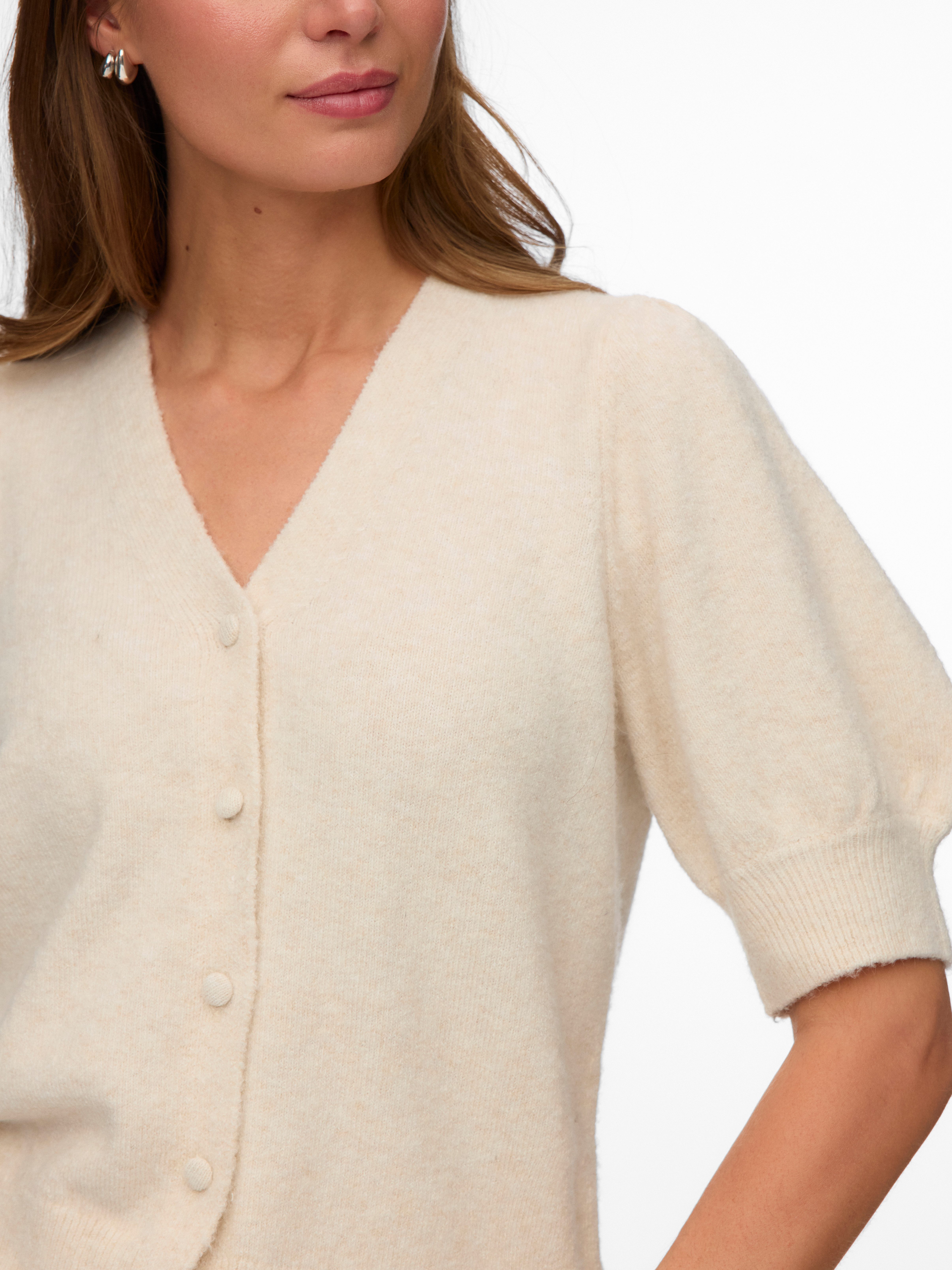 Vero Moda Strickjacke VMDOFFY 2/4 V-NECK CARDIGAN NOOS Materialmix