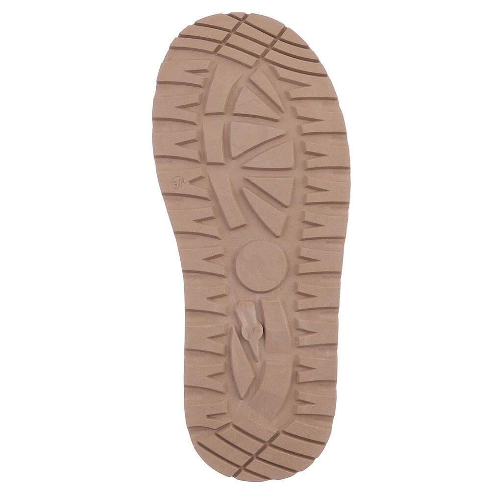 Ital-Design Damen Slip-on Plateau Schuh mit Profilsohle Snowboots (92214510) Flach Stiefeletten in Hellbraun