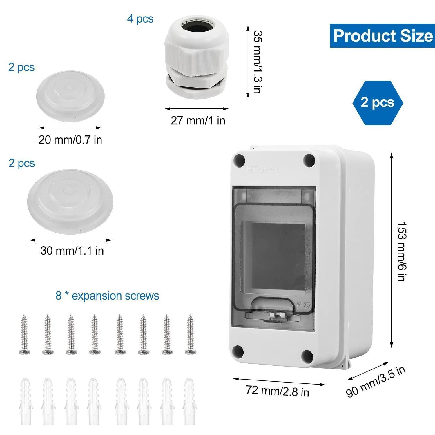 LuxusKollektion Multitool 2er-Set Sicherungskasten Aufputz IP65-1-reihig-3 Module Feuchtraum