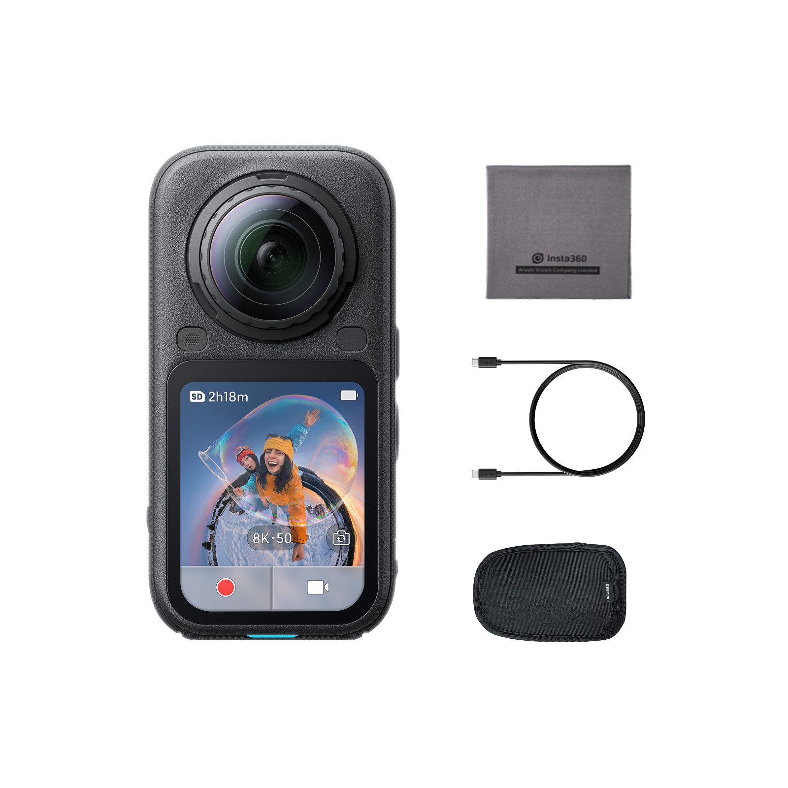 Insta360 Insta360 X6 – 8K 360 Grad Kamera mit 1/1,1"-Sensoren Action Cam (8K, WLAN (Wi-Fi), Bluetooth)