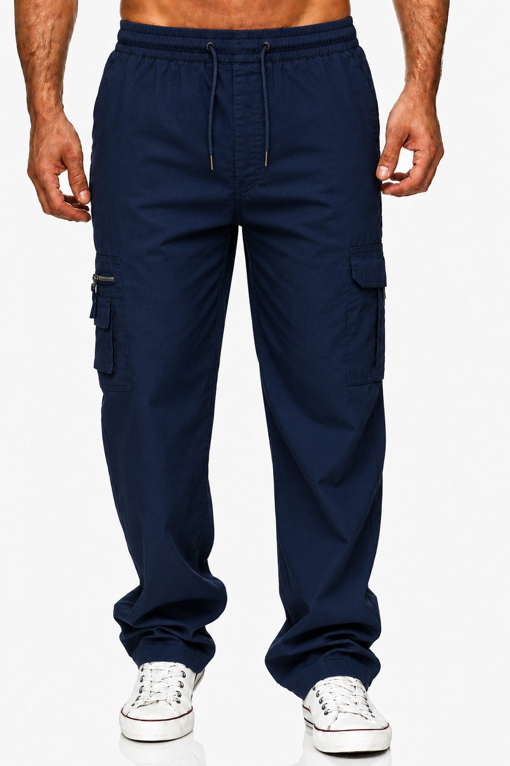 iKENNAS Cargohose Cargo Stoffhose Taschen Freizeit Arbeitshose Cargohose