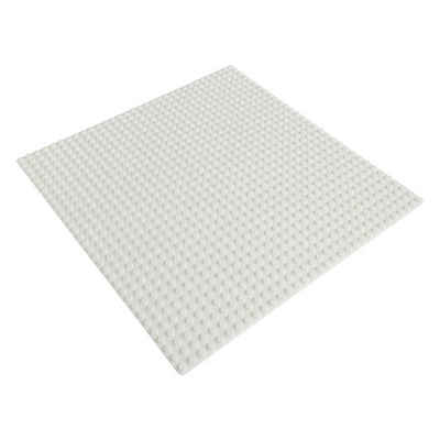 Katara Konstruktionsspielsteine Grundbauplatte 32x32 Noppen, verschiedene Farben, (1er Set), kompatibel mit Lego, Q-Bricks uvm, Weiß für Eis und Schnee, Winter
