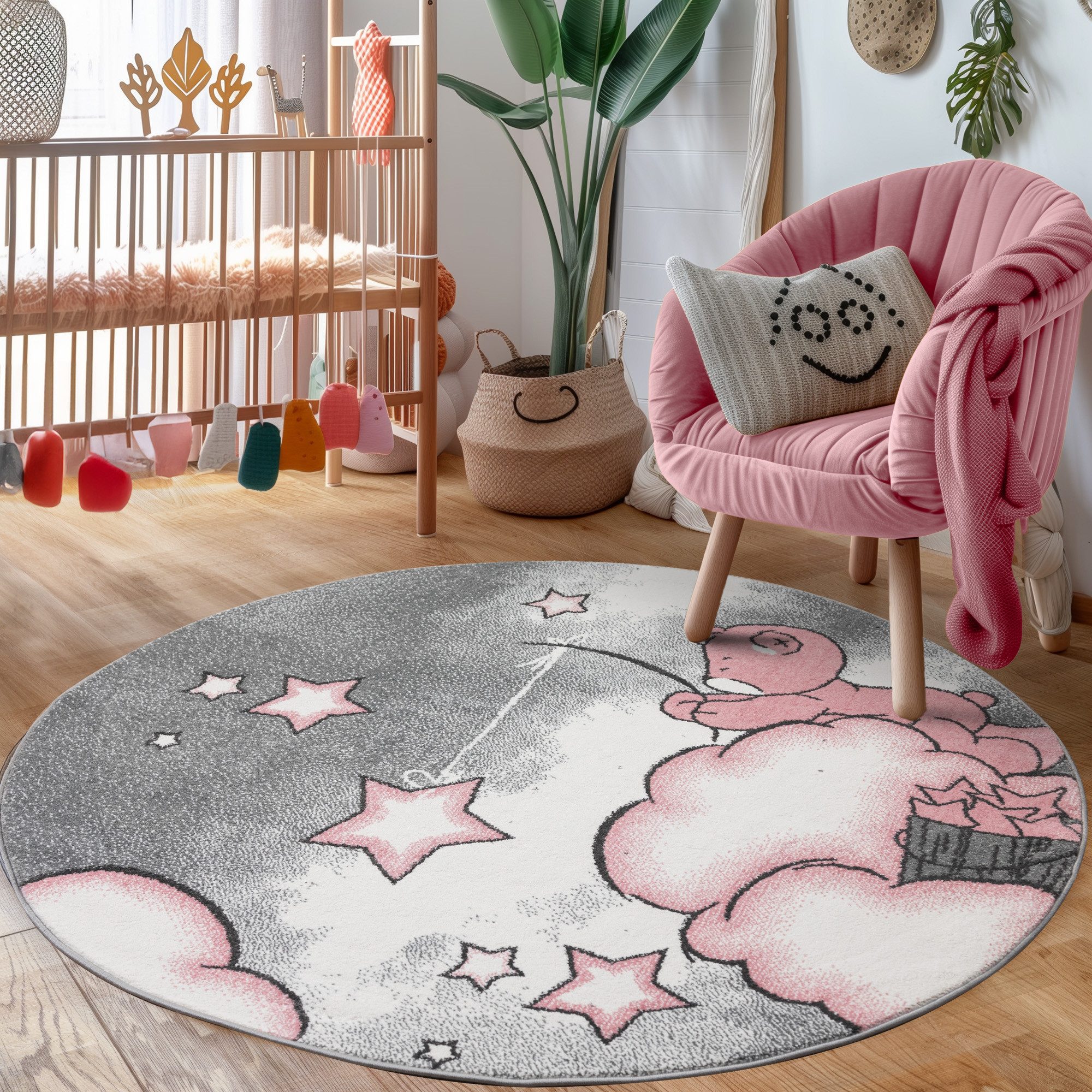 Carpettex Kinderteppich Bär Design, Rund, Höhe: günstig online kaufen