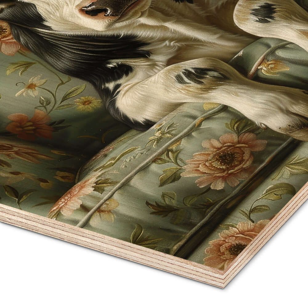 Posterlounge Wandbild Süßes Kalb auf Sofa, DejaReve, erhältlich als Poster, Leinwandbild, Wandsticker oder Acrylglasbild