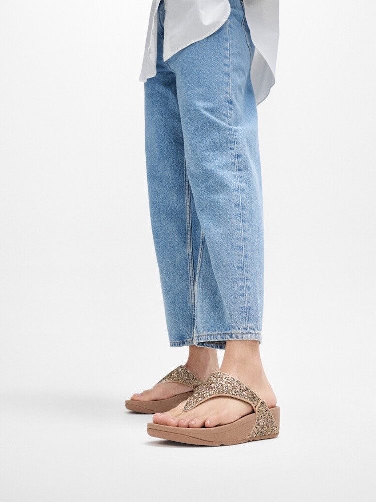 Fitflop LULU MULTI-TONAL GLITTER TOE Zehentrenner Badeschuh, Slides, Sandal günstig online kaufen