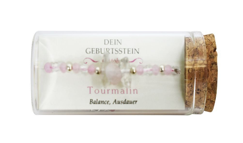 Jojo Armband "Oktober" Geburtsstein Armband im Gläschen
