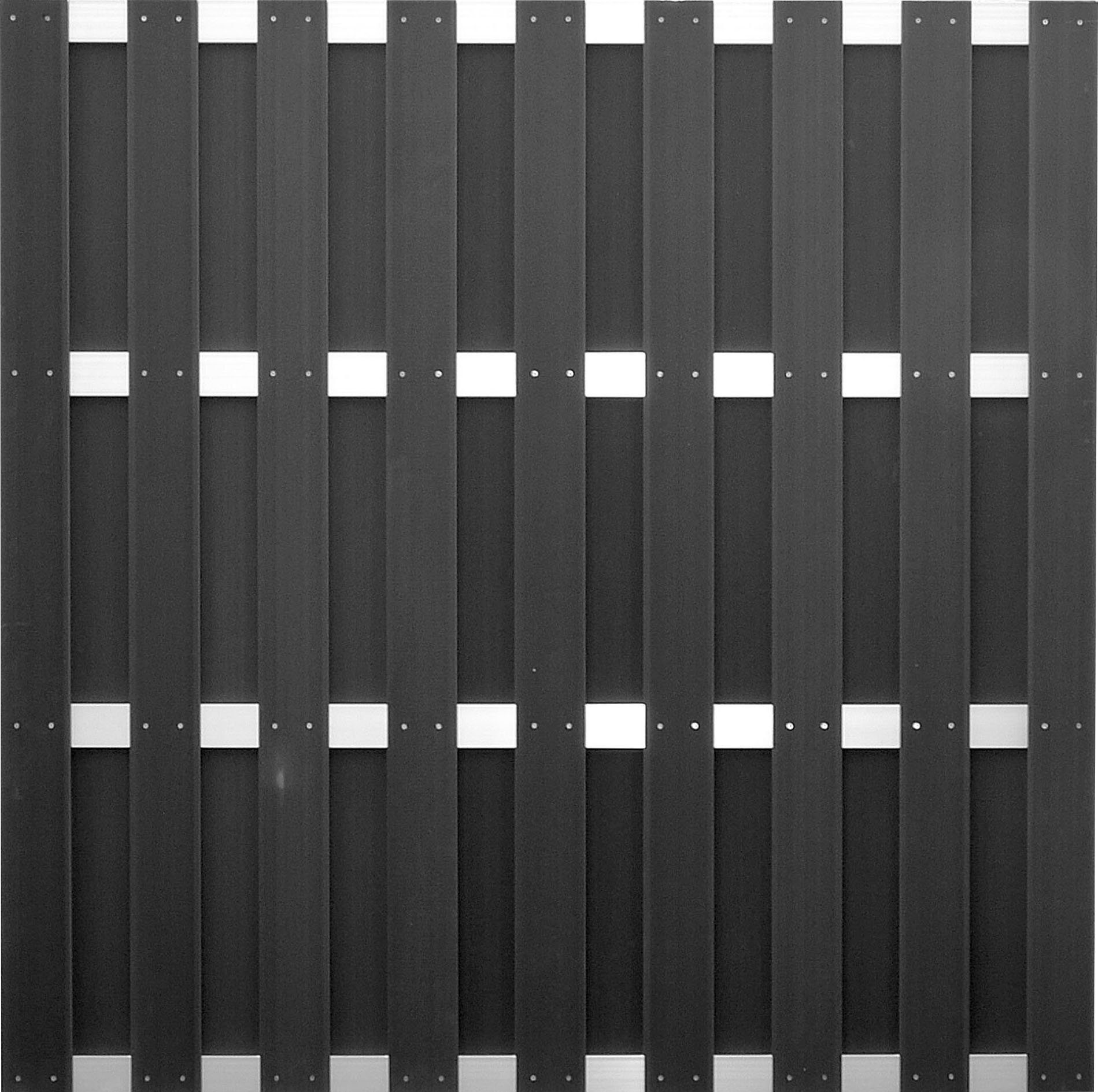 Tetzner & Jentzsch Sichtschutzelement EL PASO WPC, 11,28 m Gesamtlänge, 190 cm Höhe, inkl. Pfosten und Befestigung