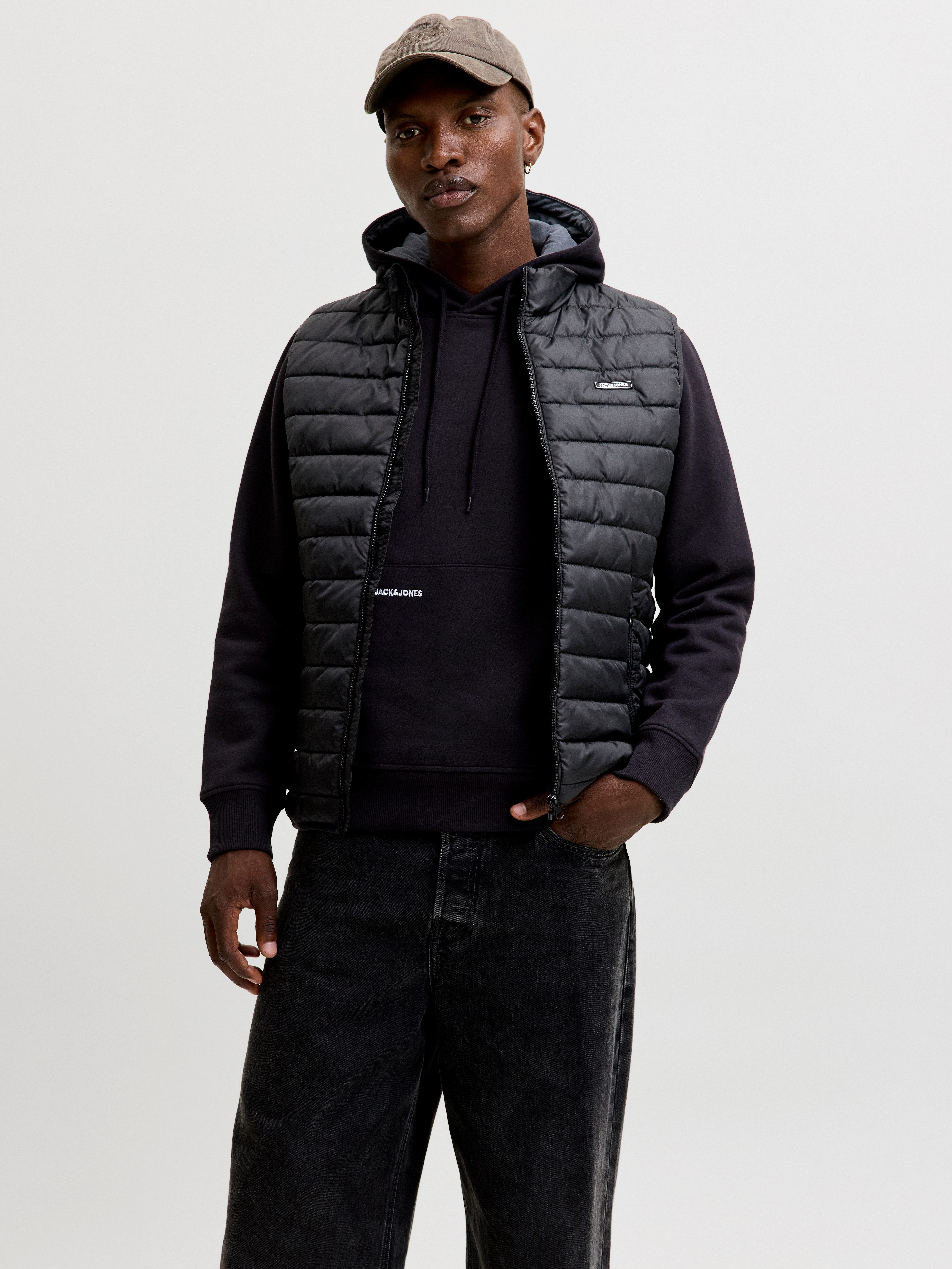Jack & Jones Steppweste JJELVIS LIGHT BODYWARMER COLLAR Kunstfaser, regular fit