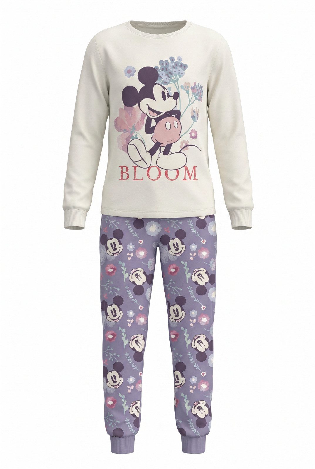 Disney Schlafanzug Disney Mickey Maus Kinder Schlafanzug Pyjama lang 104 - 134 Baumwolle (Packung)