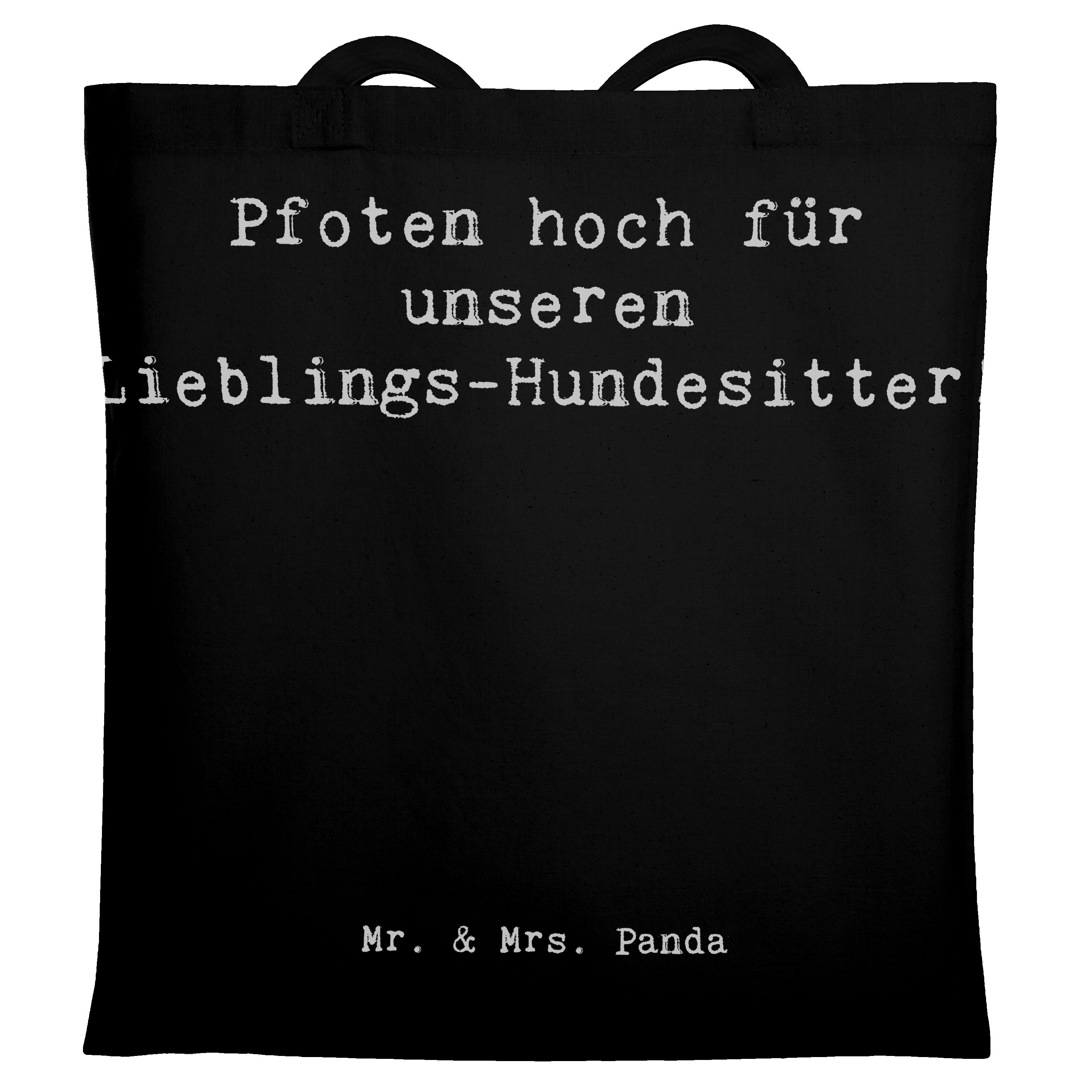 Tragetasche Lieblings-Hundesitter - Schwarz - Geschenk, Hundeliebhaber, Aufmerksa