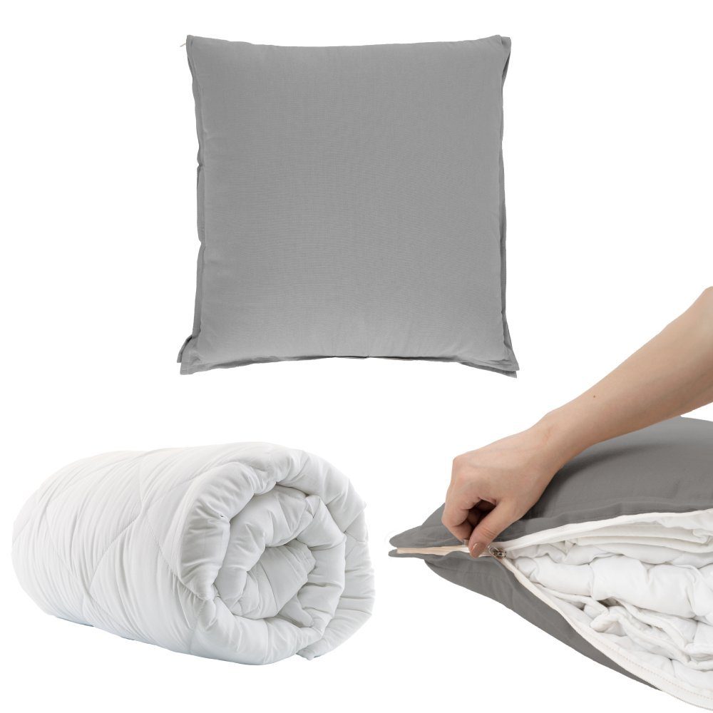 Home Sense Microfaserbettdecke 135x200 Set Mit Kissen Baumwolle,2 in 1 Sowohl Kissen als auch Blanket
