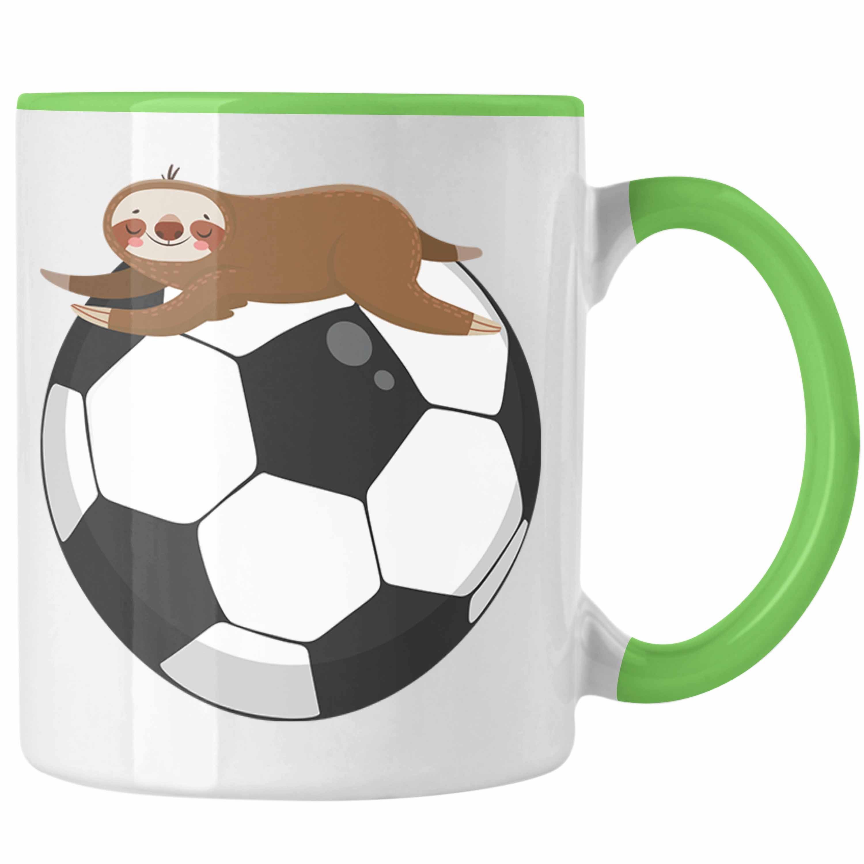 Faultier Tasse Tasse Trendation - Fußballer Lustige Grün Trendation Geschenkidee Jungs Geschenk Fussball Grafik