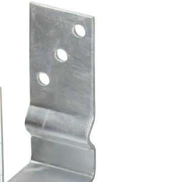 vidaXL H-Pfostenanker Pfostenträger 6 Stk. Silbern 9×6×15 cm Verzinkter Stahl, (6-St)