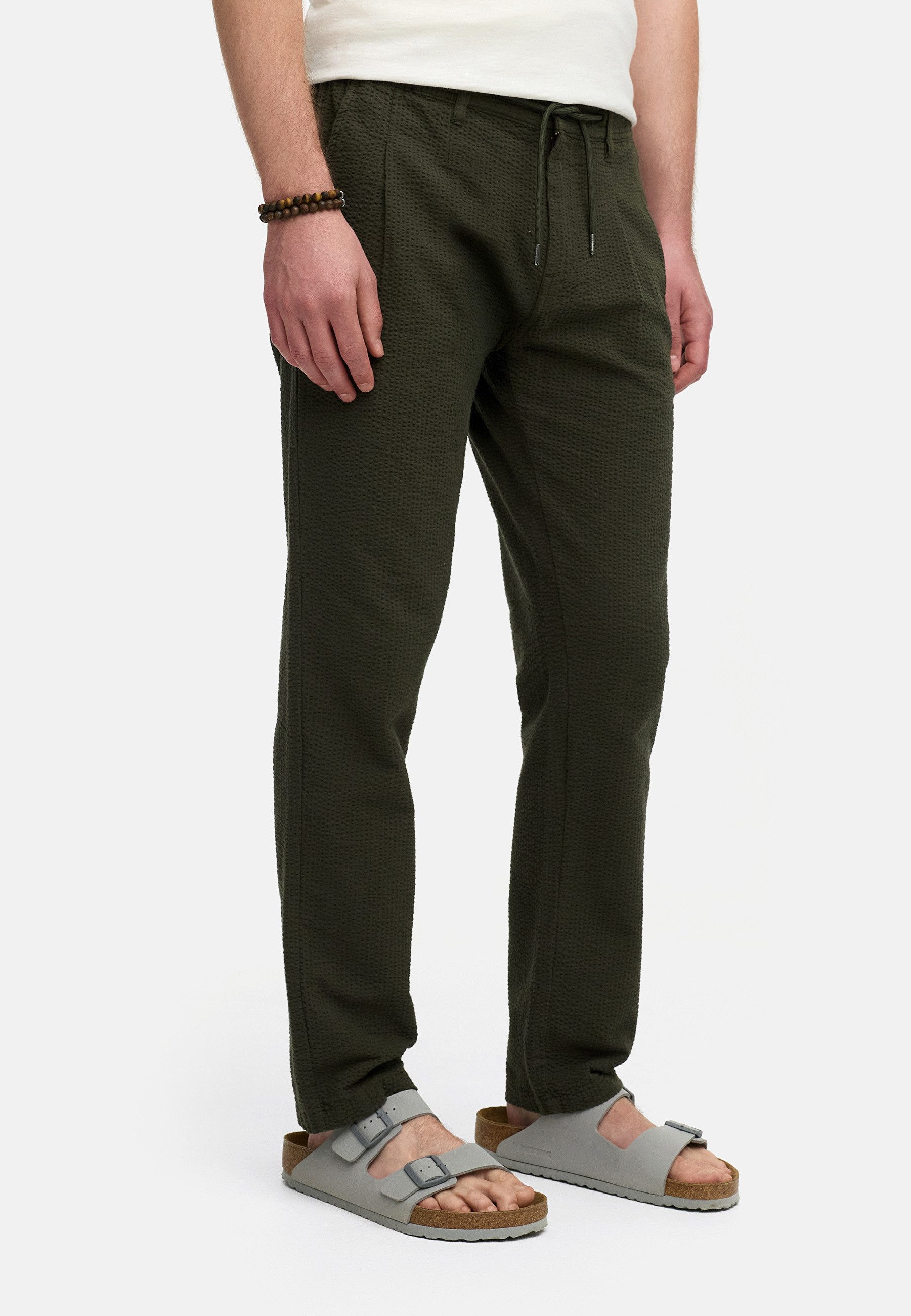 Indicode Stoffhose Herren INWebb Herrenhose Freizeithose Männer aus Seersucker-Gewebe für eine optimale Luftzirkulation