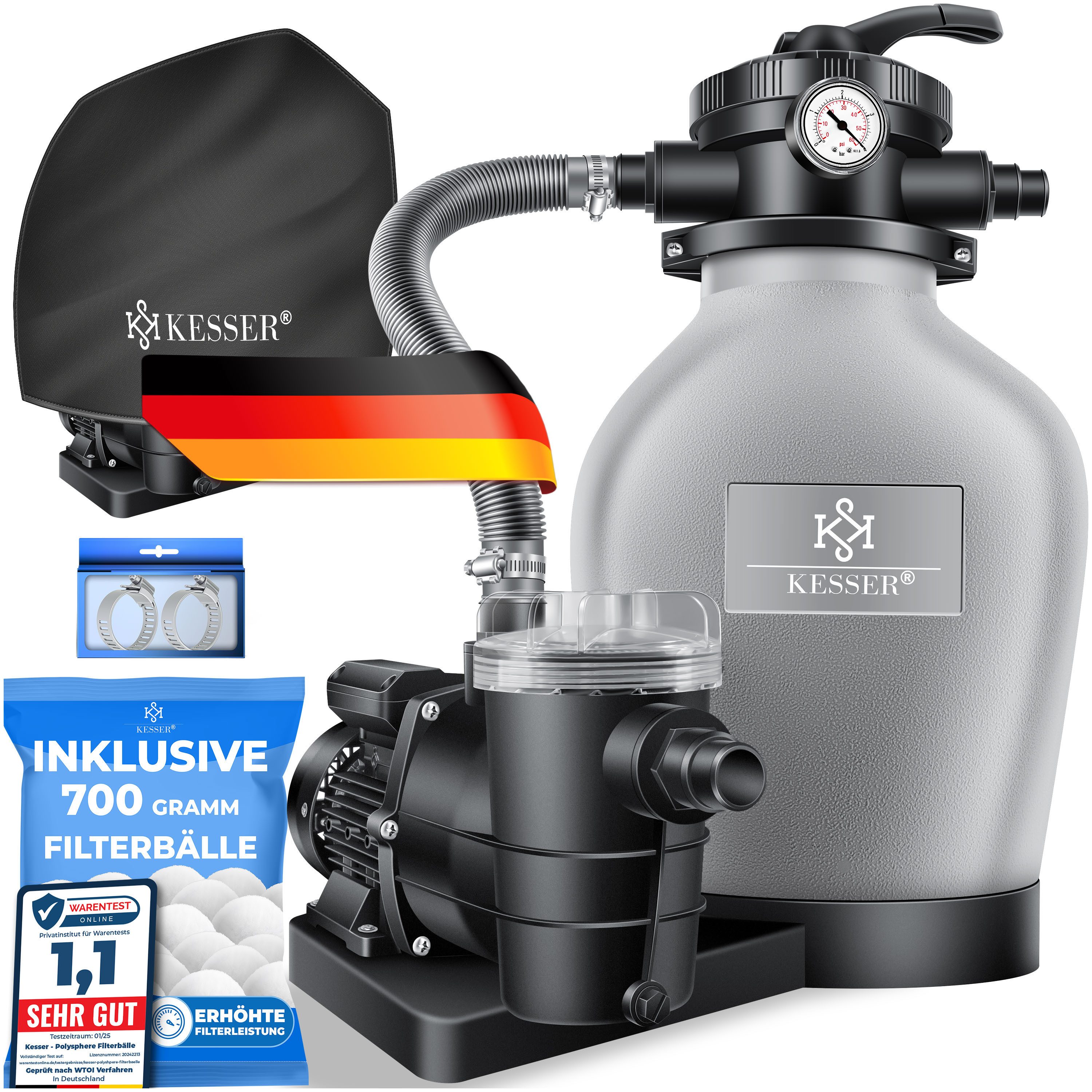 KESSER Sandfilteranlage, Sandfilteranlage Sandfilter 700g Filterbälle günstig online kaufen