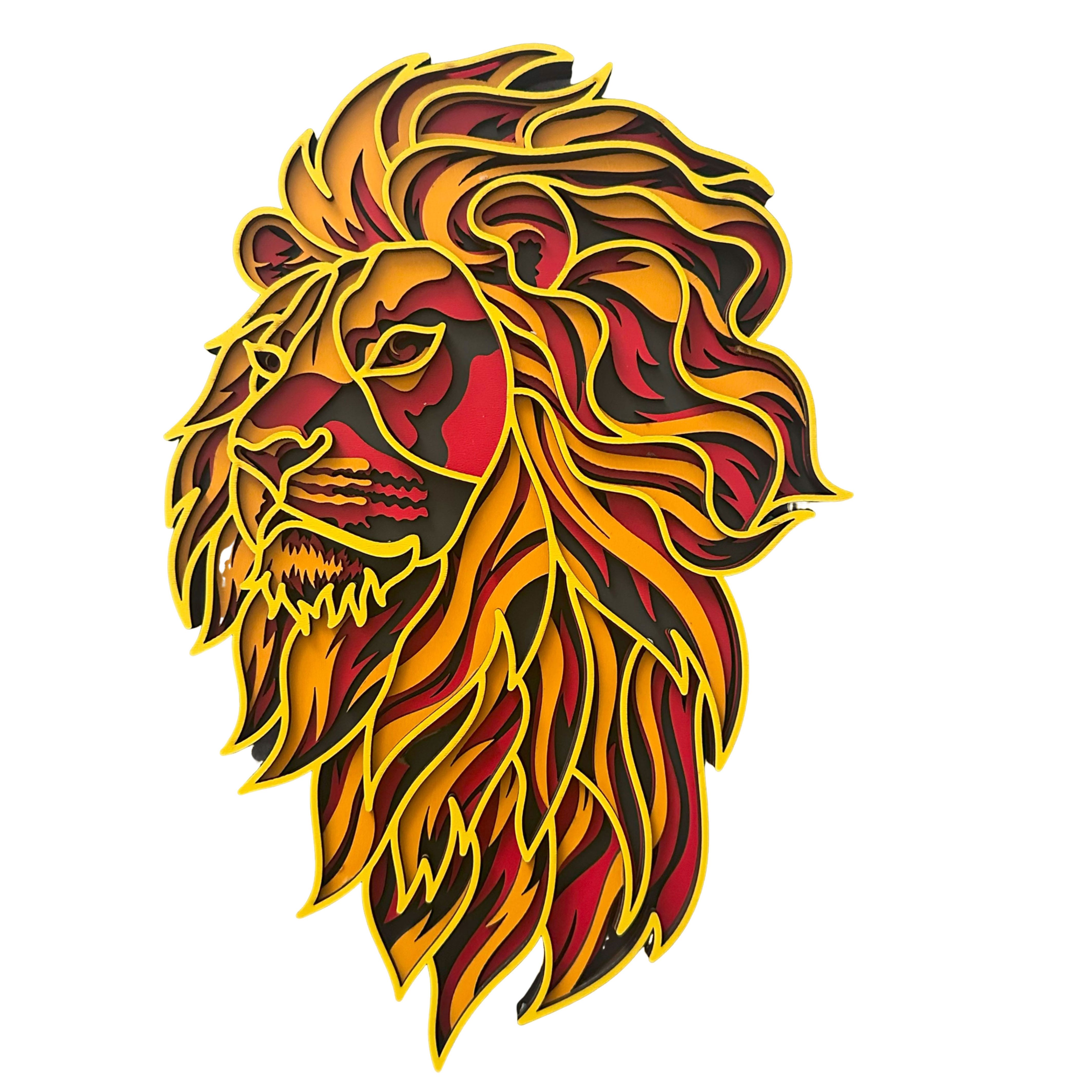 Jungengel Wandbild Galatasaray Löwe 3D Aslan Löwenbild Löwenkopf Wanddeko, günstig online kaufen