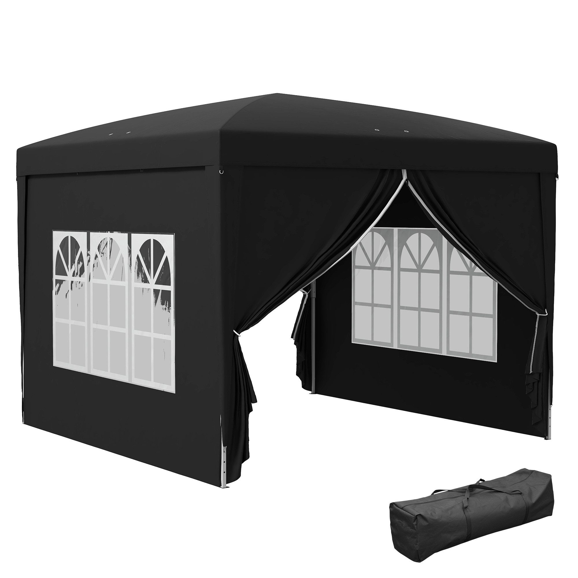 Outsunny Faltpavillon 3x3m, wasserabweisend stabil winterfest, UV Schutz 50 günstig online kaufen