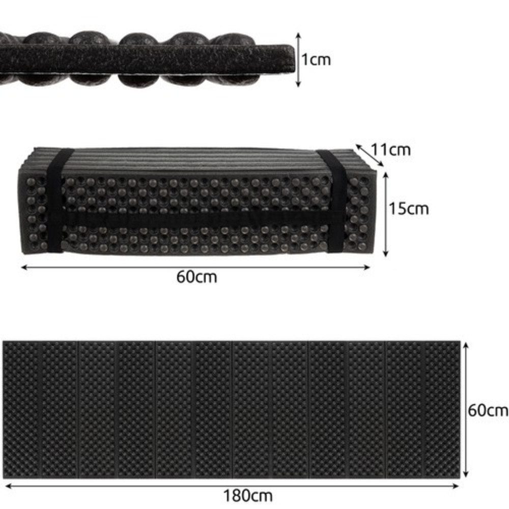 Trizand Isomatte Klappbare Isomatte 180x60x1 cm, (Spar-Set, 1-tlg., wasserdicht), isoliert und den Liegekomfort auf einer kalten Fläche