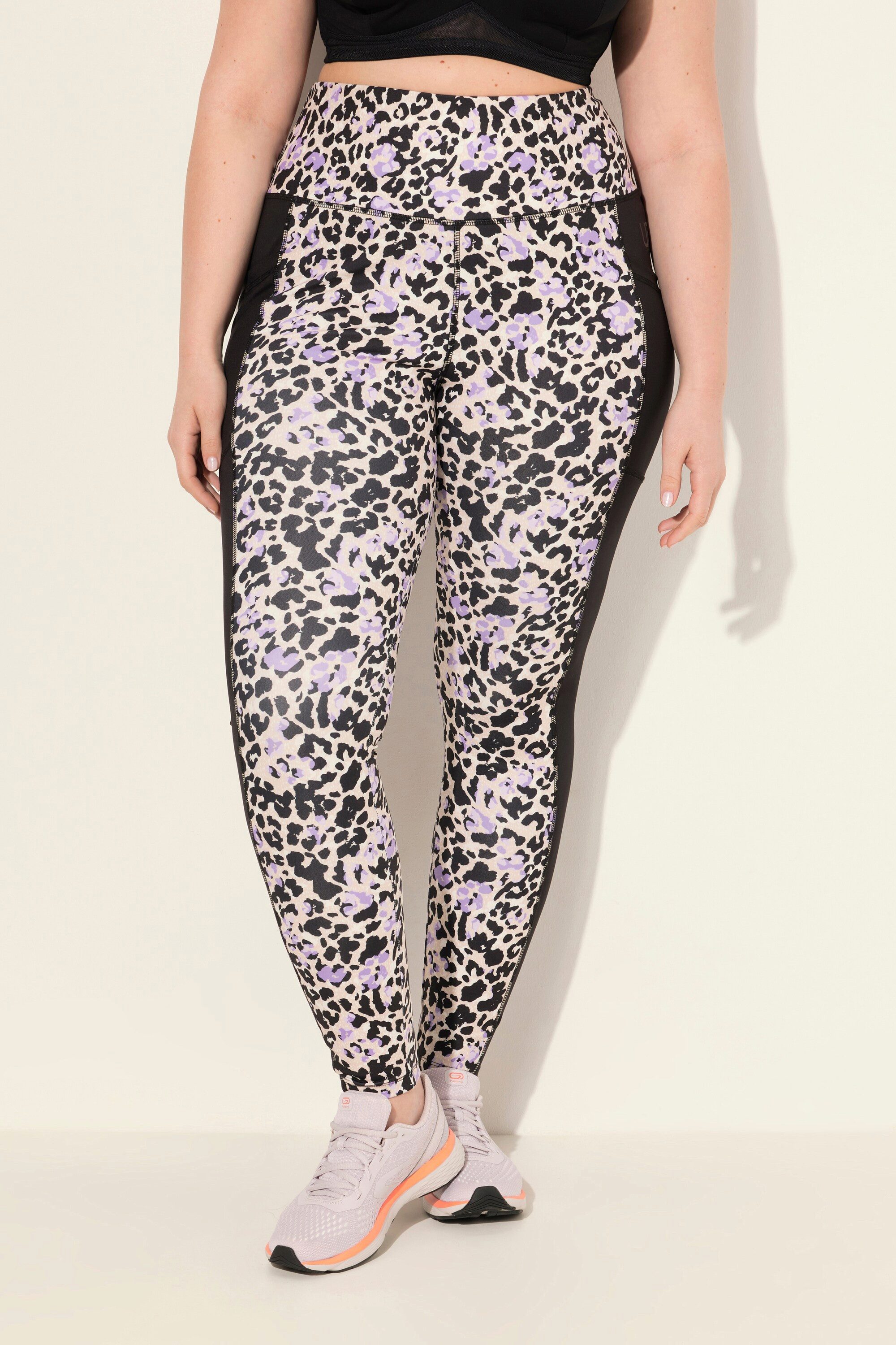 Ulla Popken Leggings Sport-Leggings Leomuster schnelltrocknend recycelt