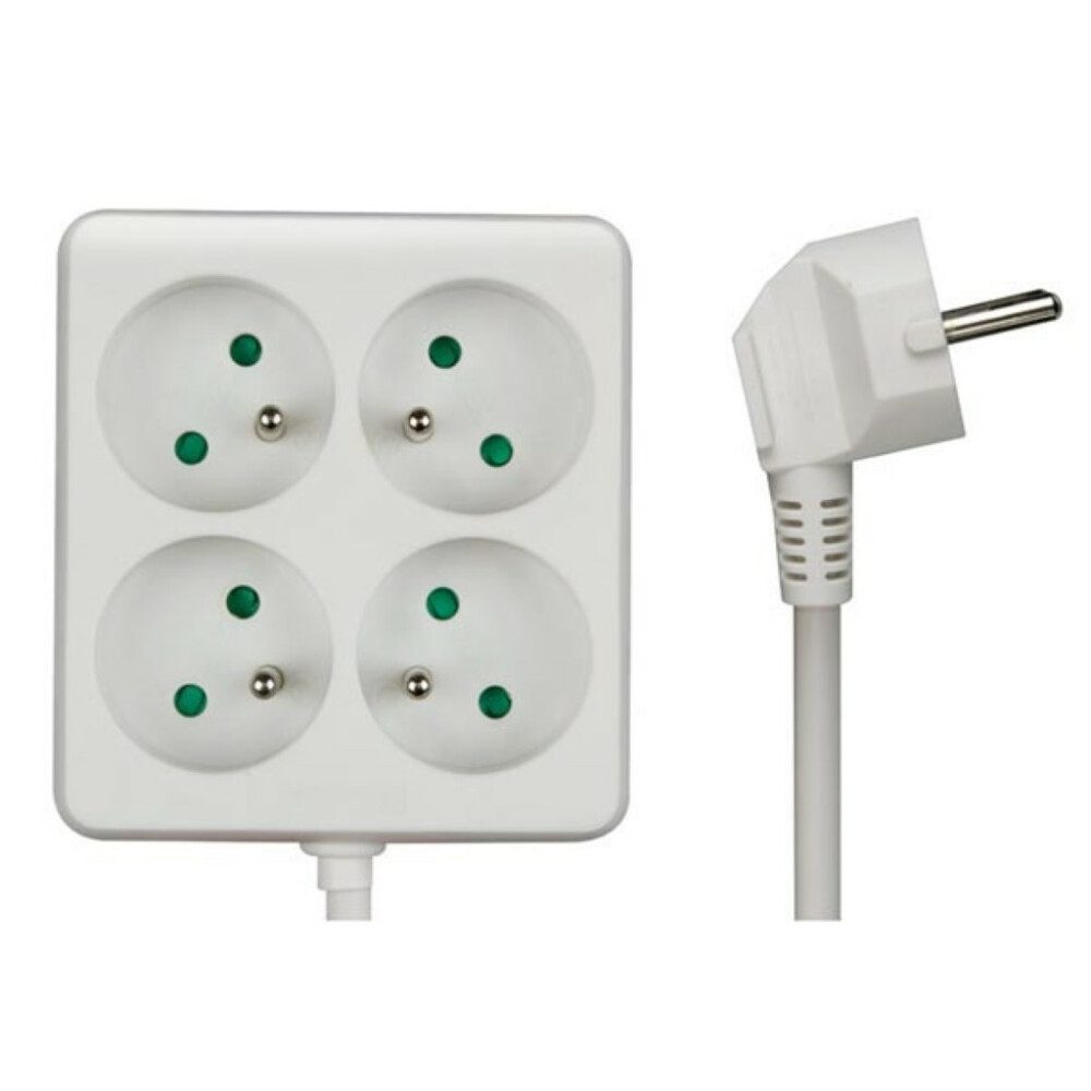 PEREL Gartensteckdose Perel Steckdosenleiste, 4 Steckdosen Typ E, Kabel 1.5 m, 3G1.5, Innenb, 1-St.