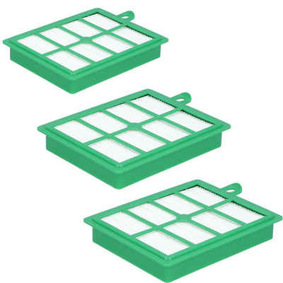 McFilter HEPA-Filter (3 Stück) passend für AEG LX7-2-ÖKO, LX7-2-CR-A, VX6-2-CR-A, Grün, Kunststoff / Filter-Lamellen, Hygienefilter