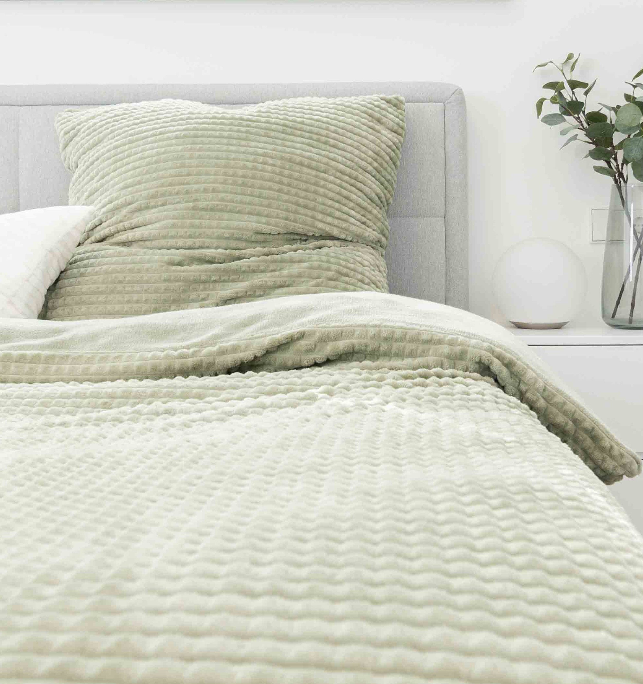 Leonado Vicenti Bettwäsche Teddyplüsch Diamant-Optik, Fleece, günstig online kaufen