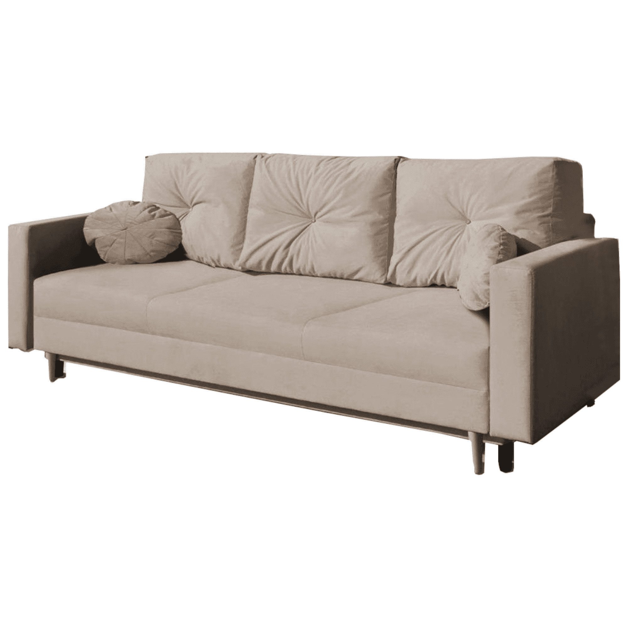 MOEBLO Schlafsofa MILANO, Sofa mit Bettfunktion, Couch für Wohnzimmer, Federkern Sofagarnitur Polstersofa Wohnlandschaft, mit Schlaffunktion und Bettkasten