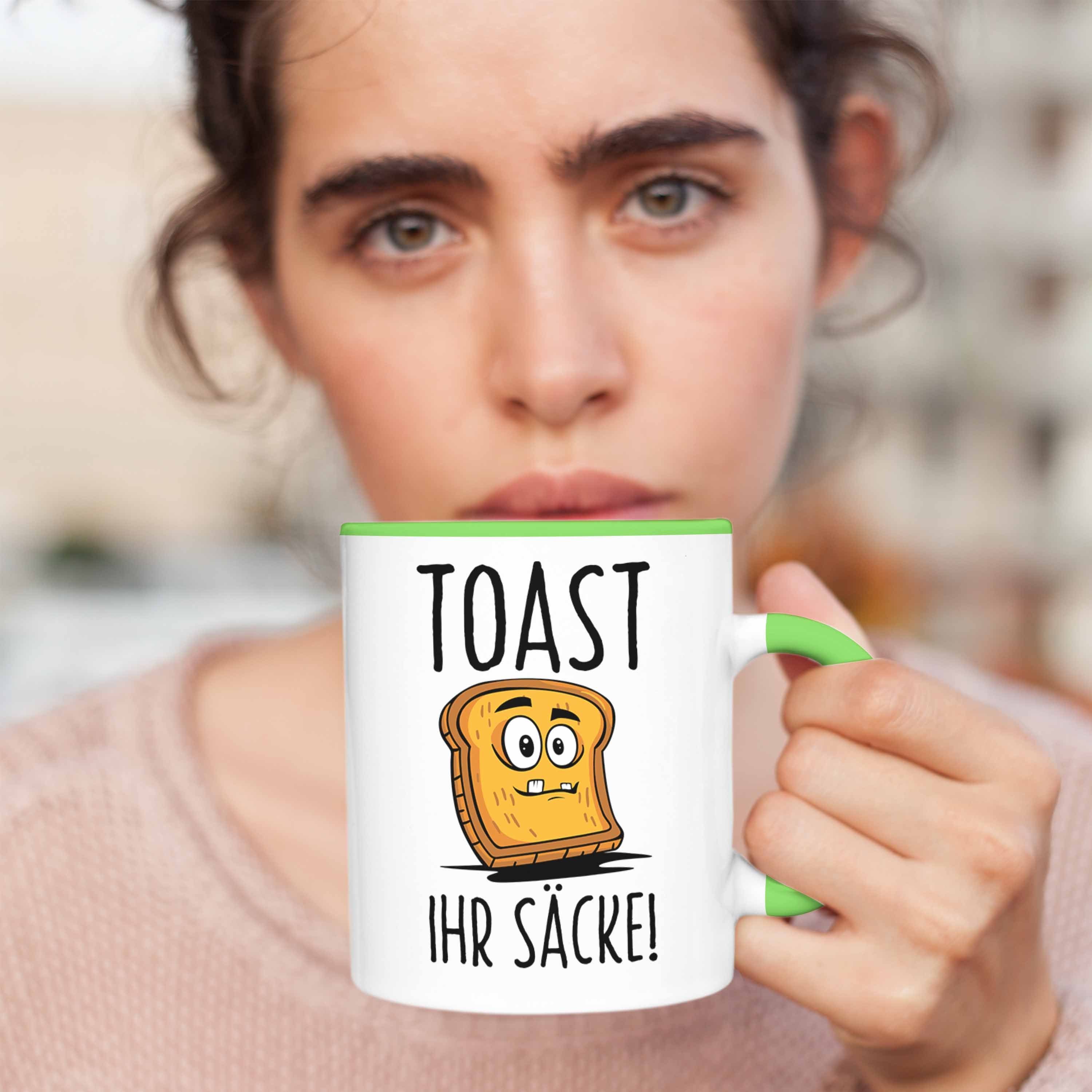 Trendation Tasse Trendation - Toast Non Tasse Geschenkidee Brot Ihr Lustige Grün Sense Säcke