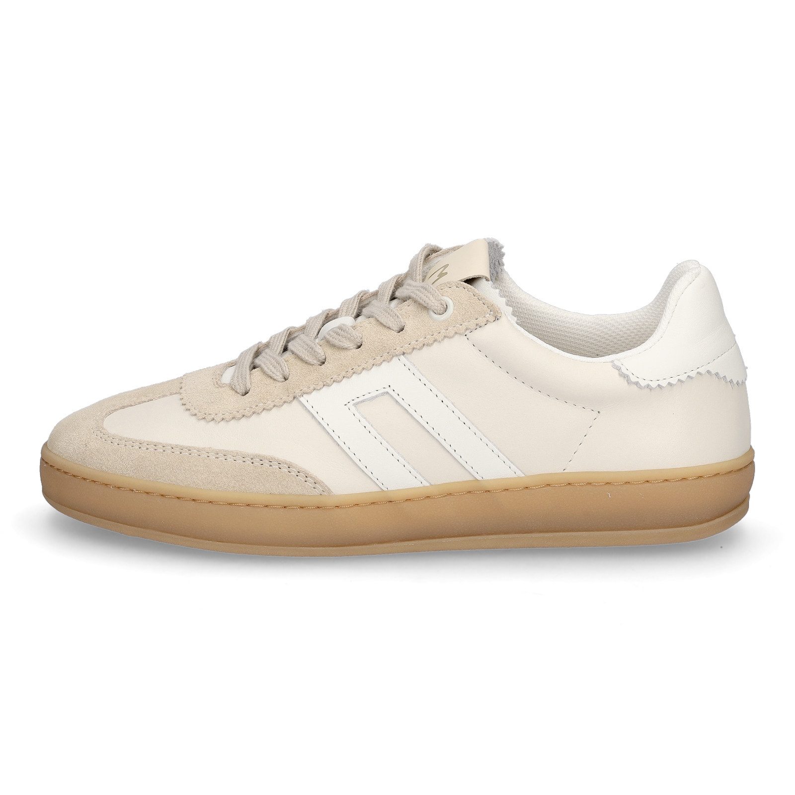 MIDS MOSS Damen Sneaker weiß sand aus Rauleder & Glattleder mit Wechselfußb günstig online kaufen