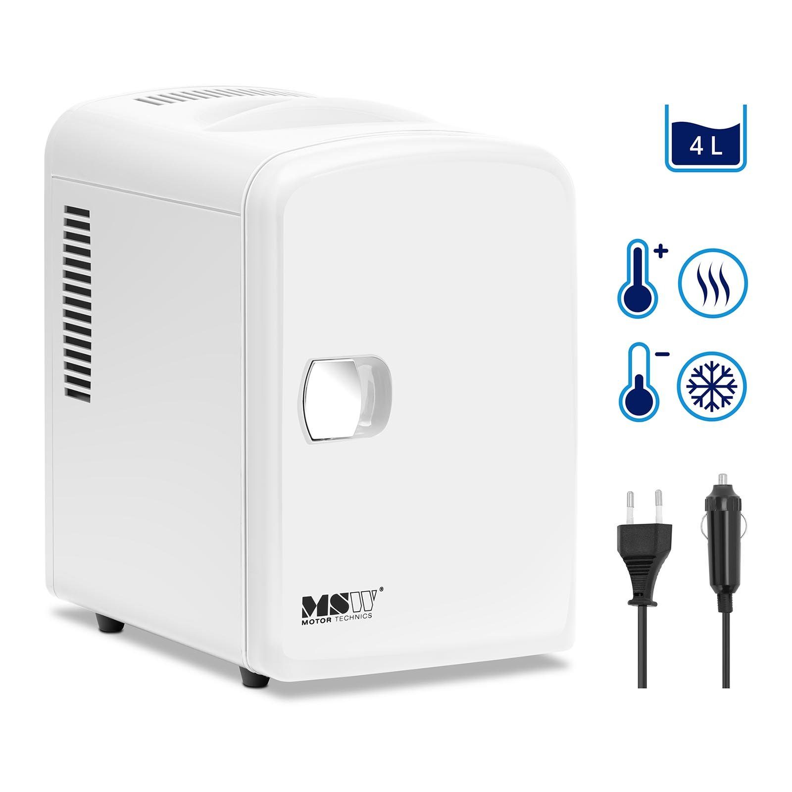 MSW Elektrische Kühlbox Mini-Kühlschrank 12 V/230 V - 2-in-1-Gerät mit  Warmhaltefunktion 4L, mobil – dank kompakter Größe und Tragegriff