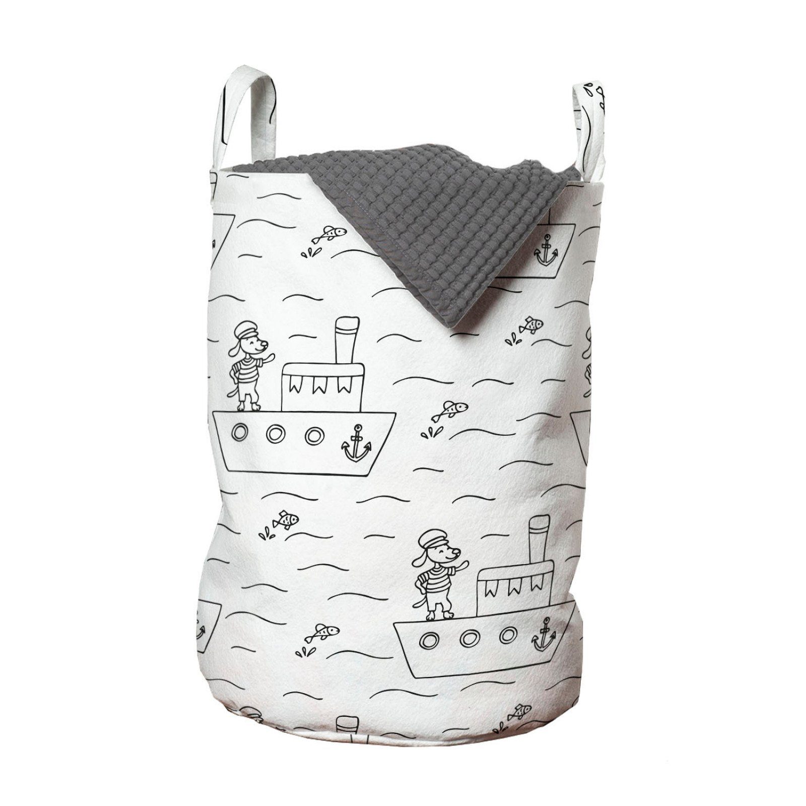 Abakuhaus Waschesack Waschekorb Mit Griffen Kordelzugverschluss Fur Waschsalons Kindergarten Hund Kapitan Lustiger Sketch Online Kaufen Otto