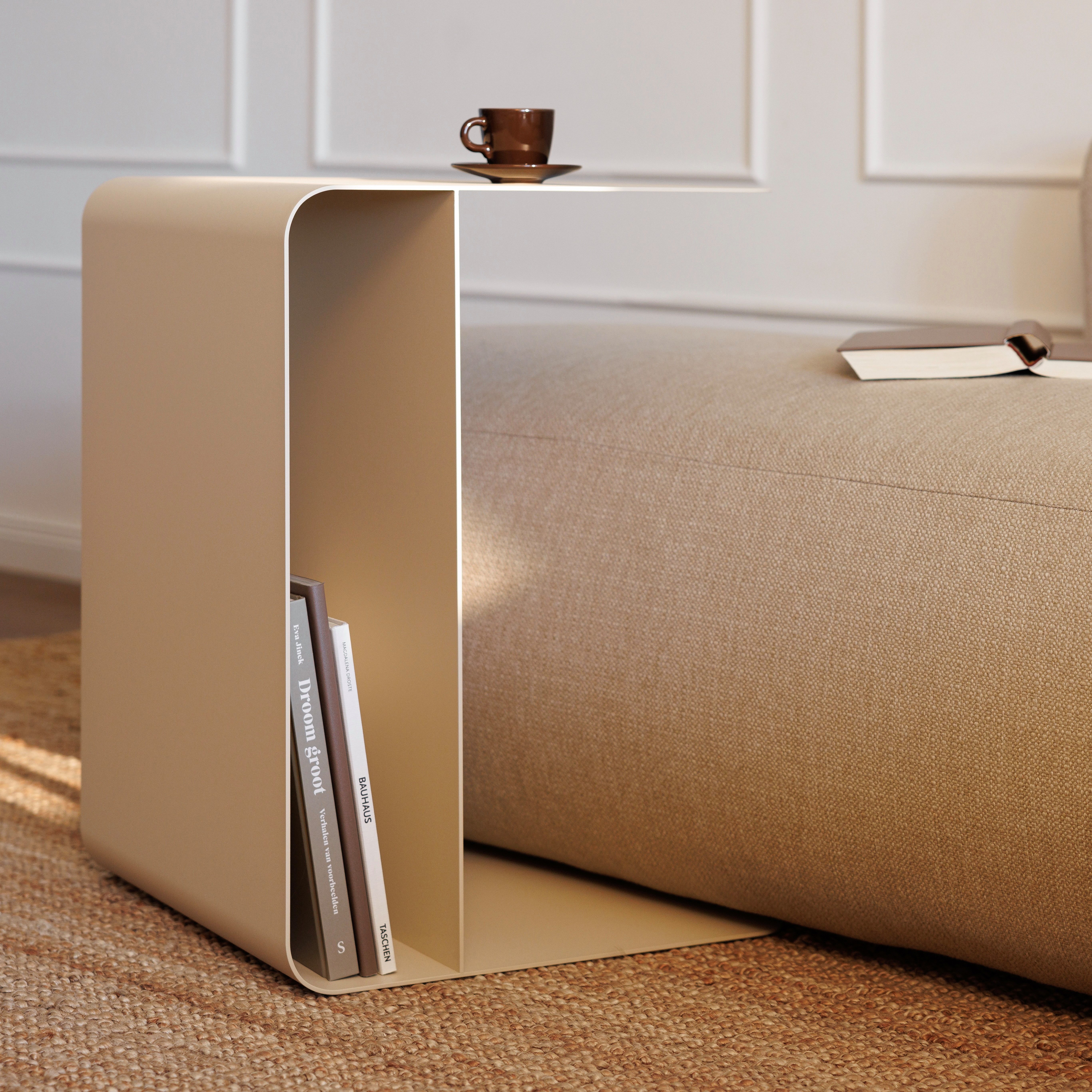 Metallbude Beistelltisch COSMO, 2in1 - Design Couchtisch ohne Montage, rutschfest